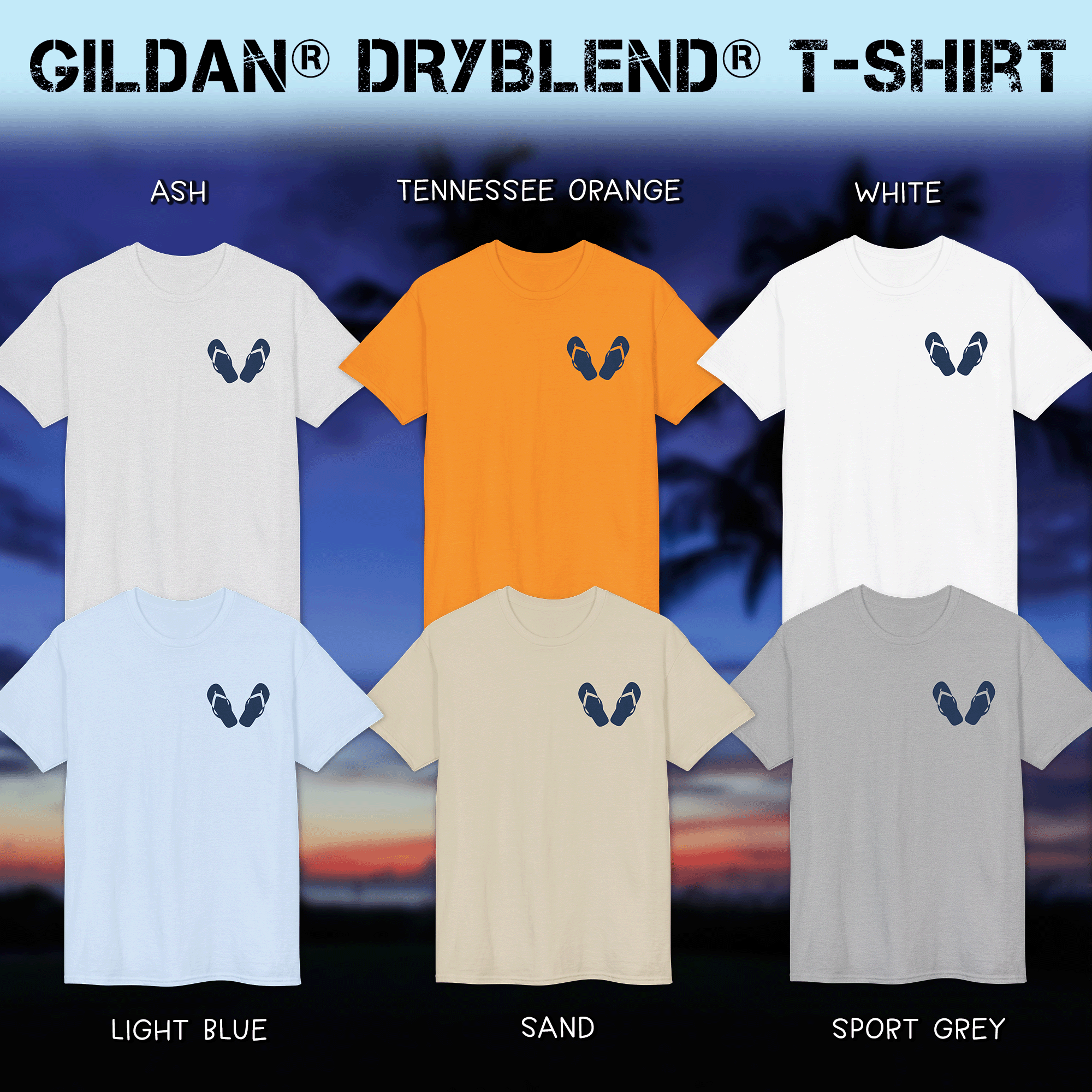 Beach Flip Flops DryBlend T-Shirt