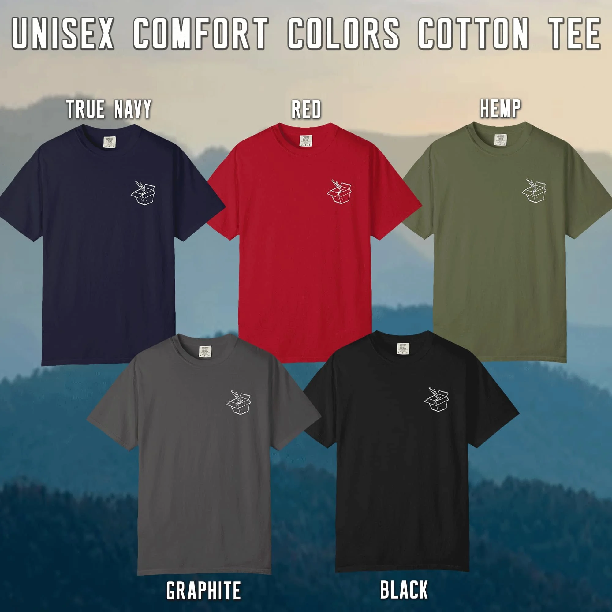 Embroidered Chinese Take-out Box T-Shirt