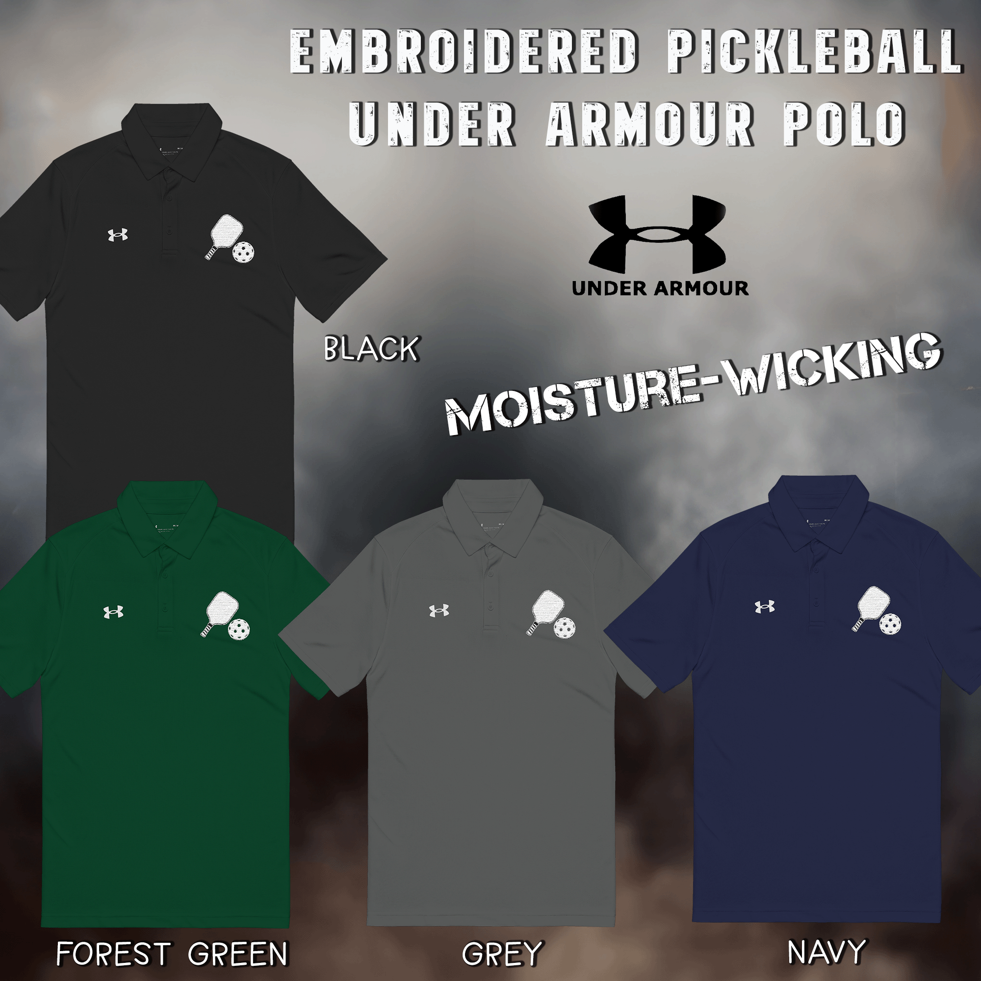 Men's Embroidered Pickleball Under Armour® Athletic Performance Polo Shirt
