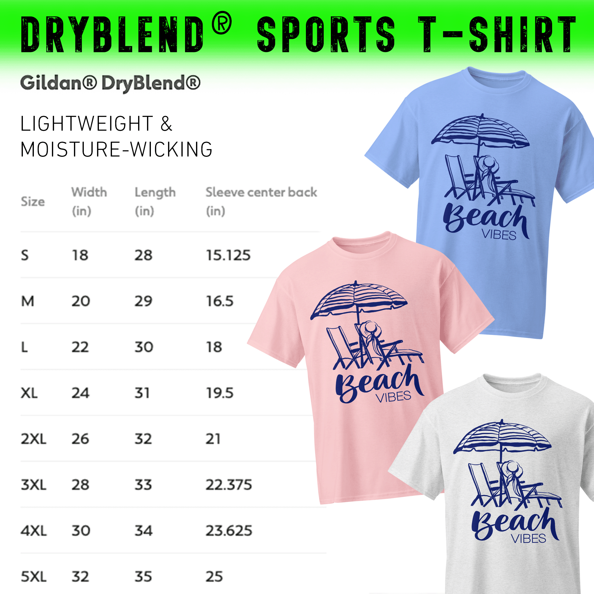 Beach Chairs Summer Vibes DryBlend® T-Shirt