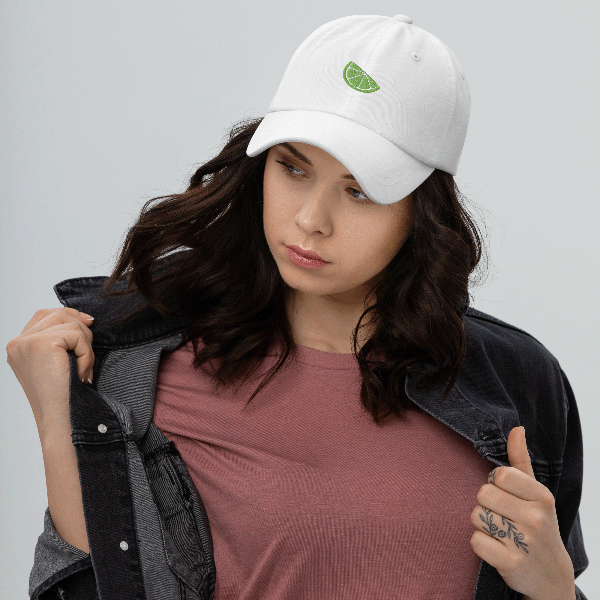 Embroidered Lime Wedge Ball Cap