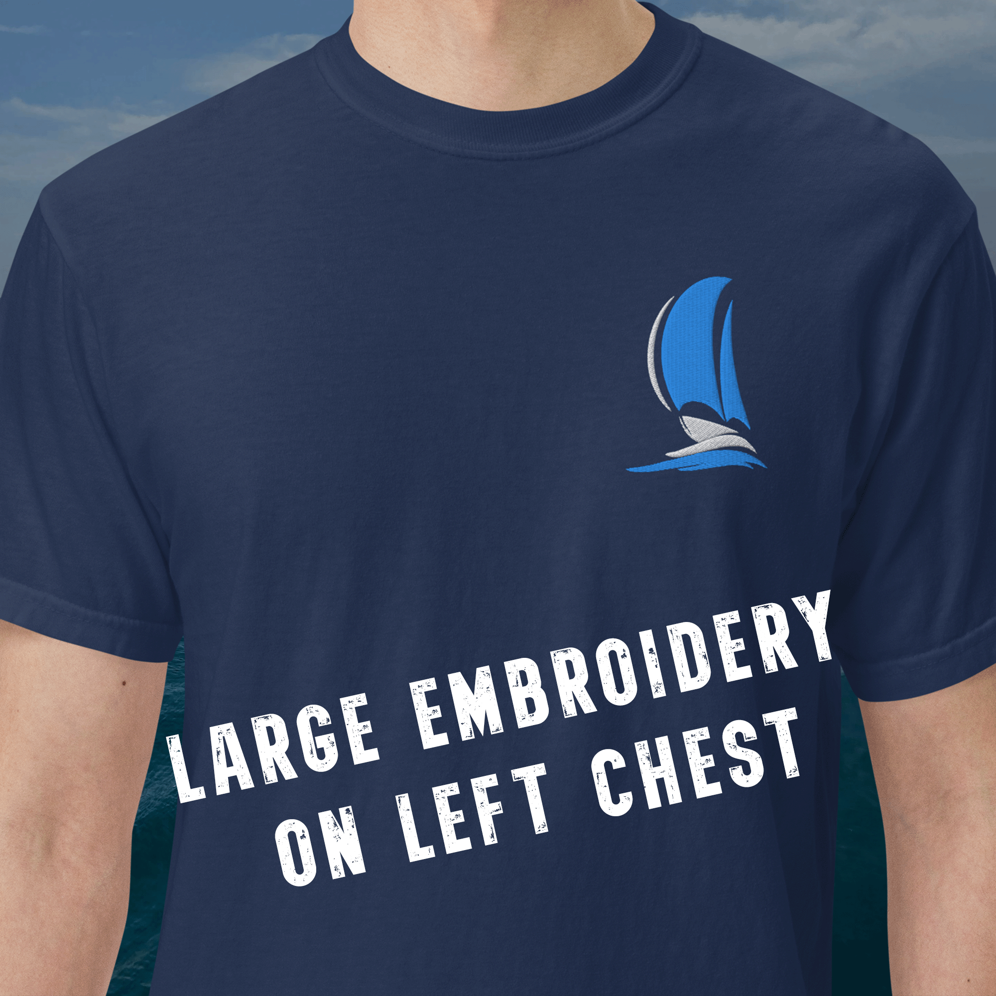 Embroidered Sailboat T-shirt