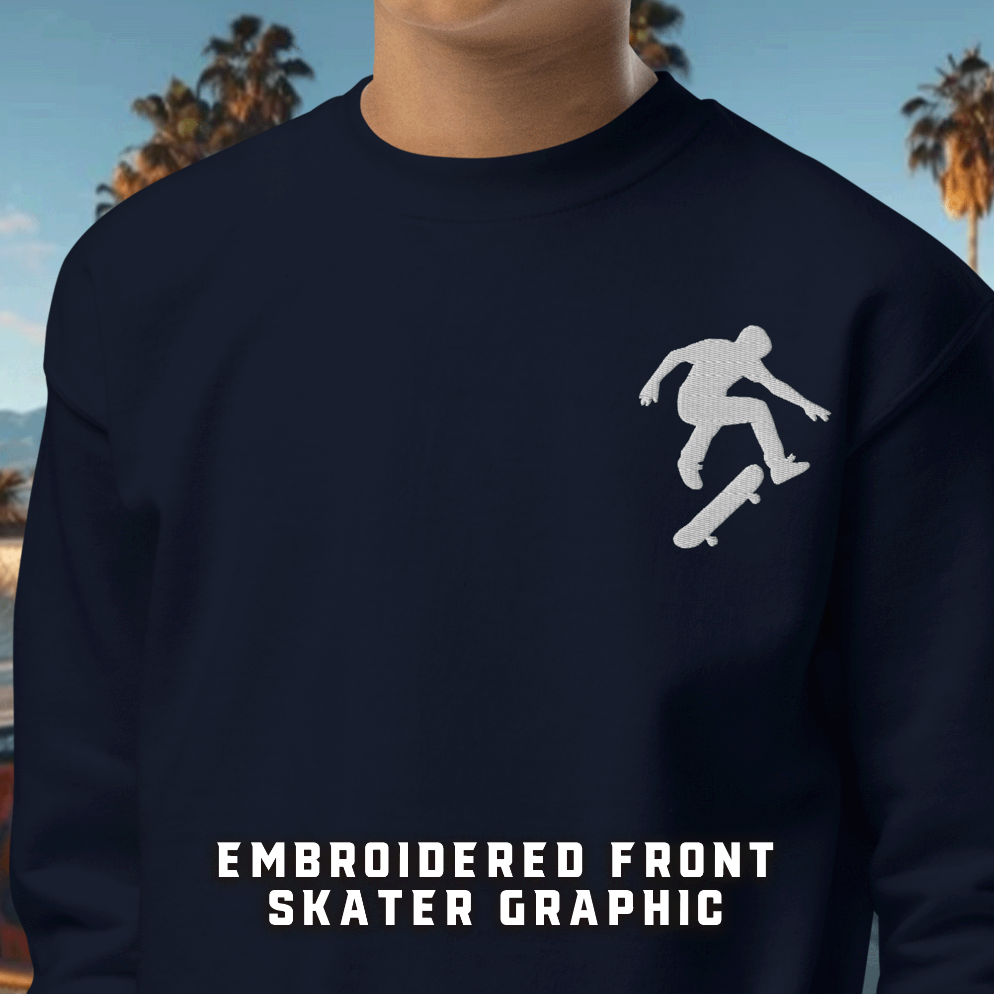 Skateboard Youth Crewneck Sweatshirt