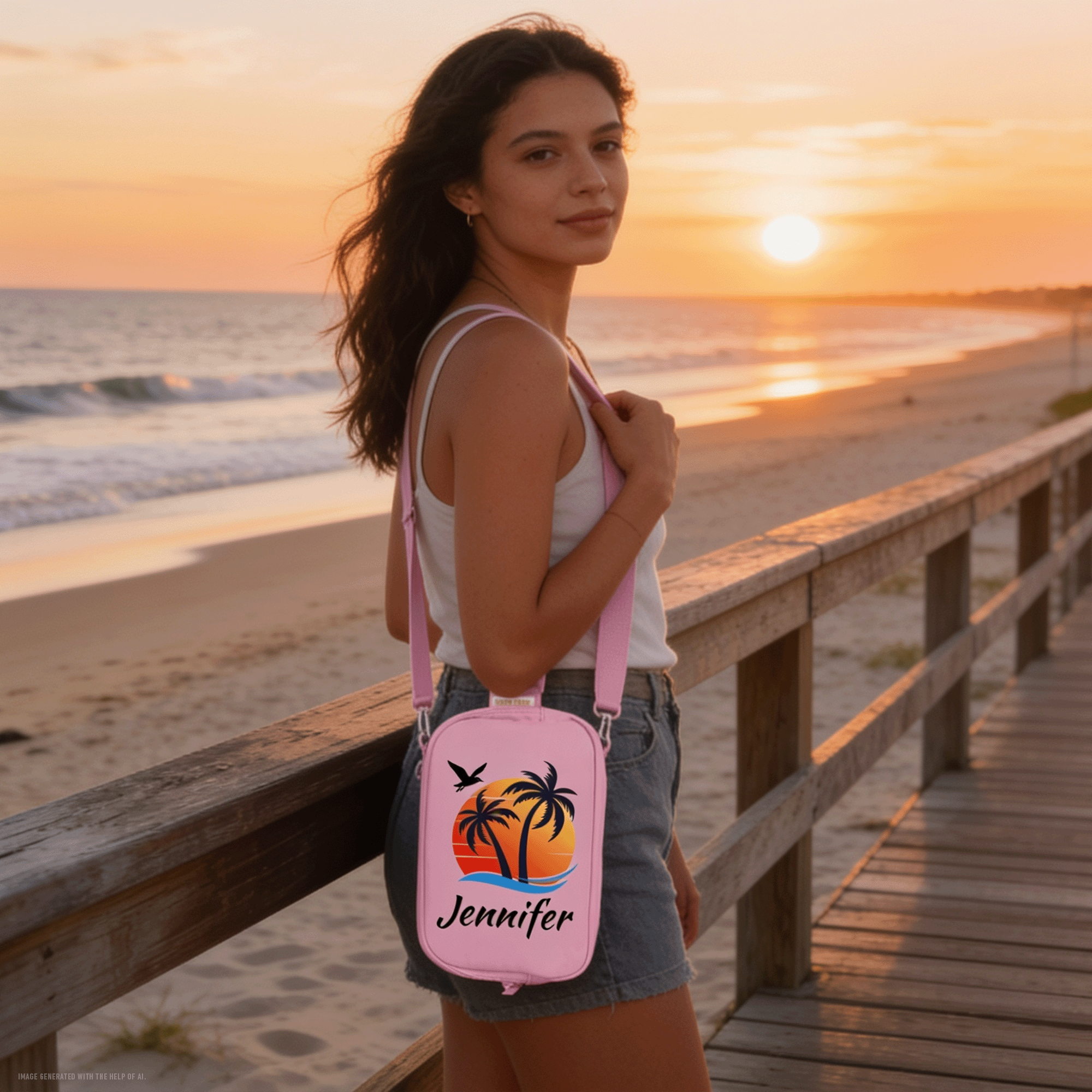 Personalized Beach Sunset Explorer Bag