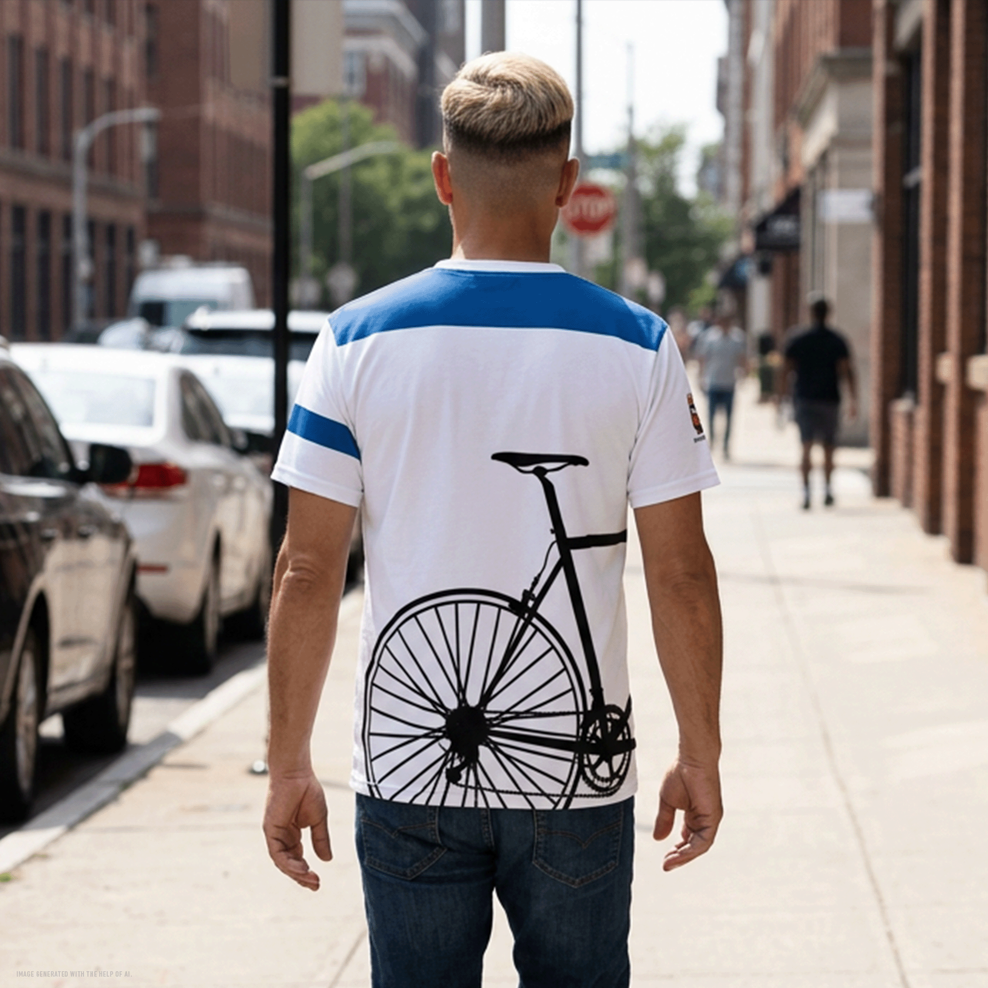 Cycling All Over Print Moisture-Wicking Unisex Tee