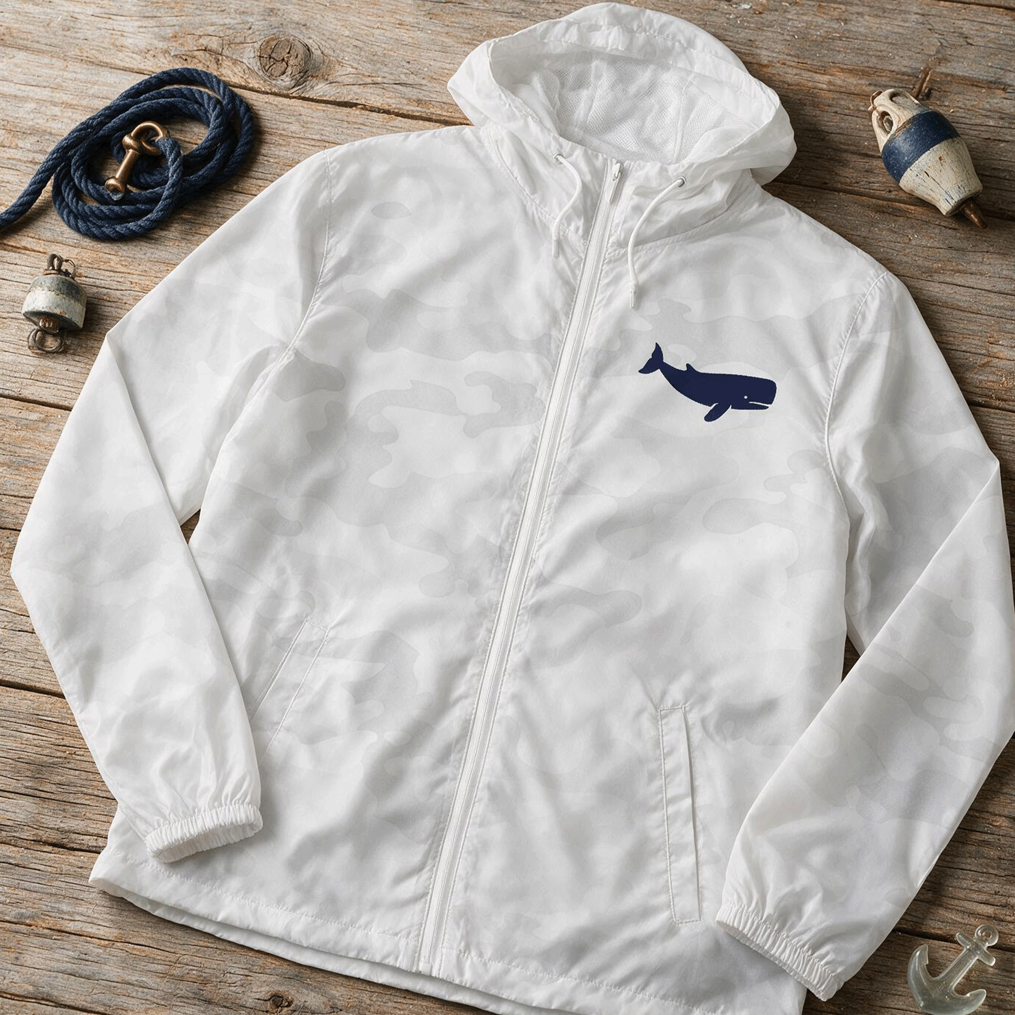 Whale Unisex Full-Zip Windbreaker Jacket