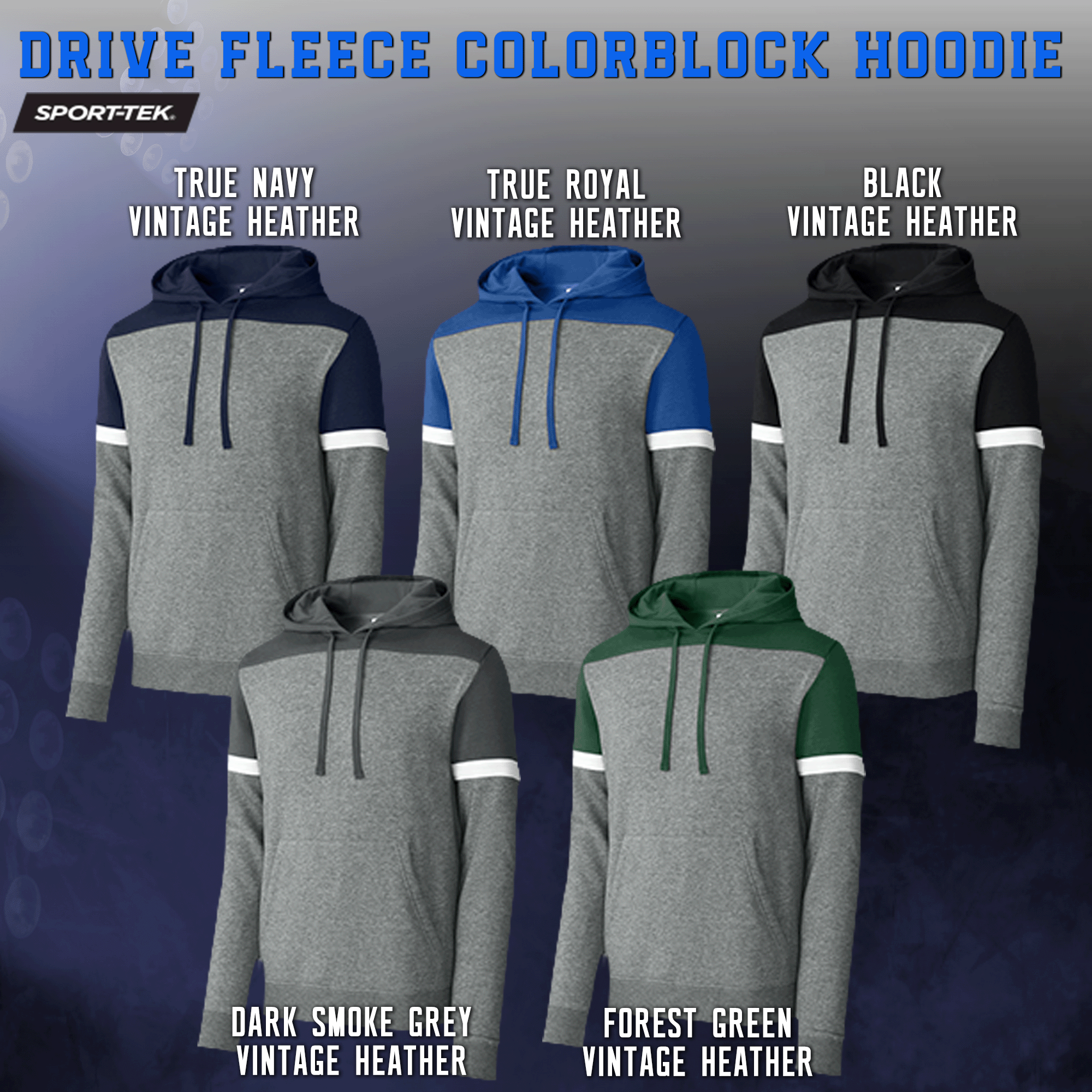 Personalized Team & Number Fleece Colorblock Pullover Hoodie