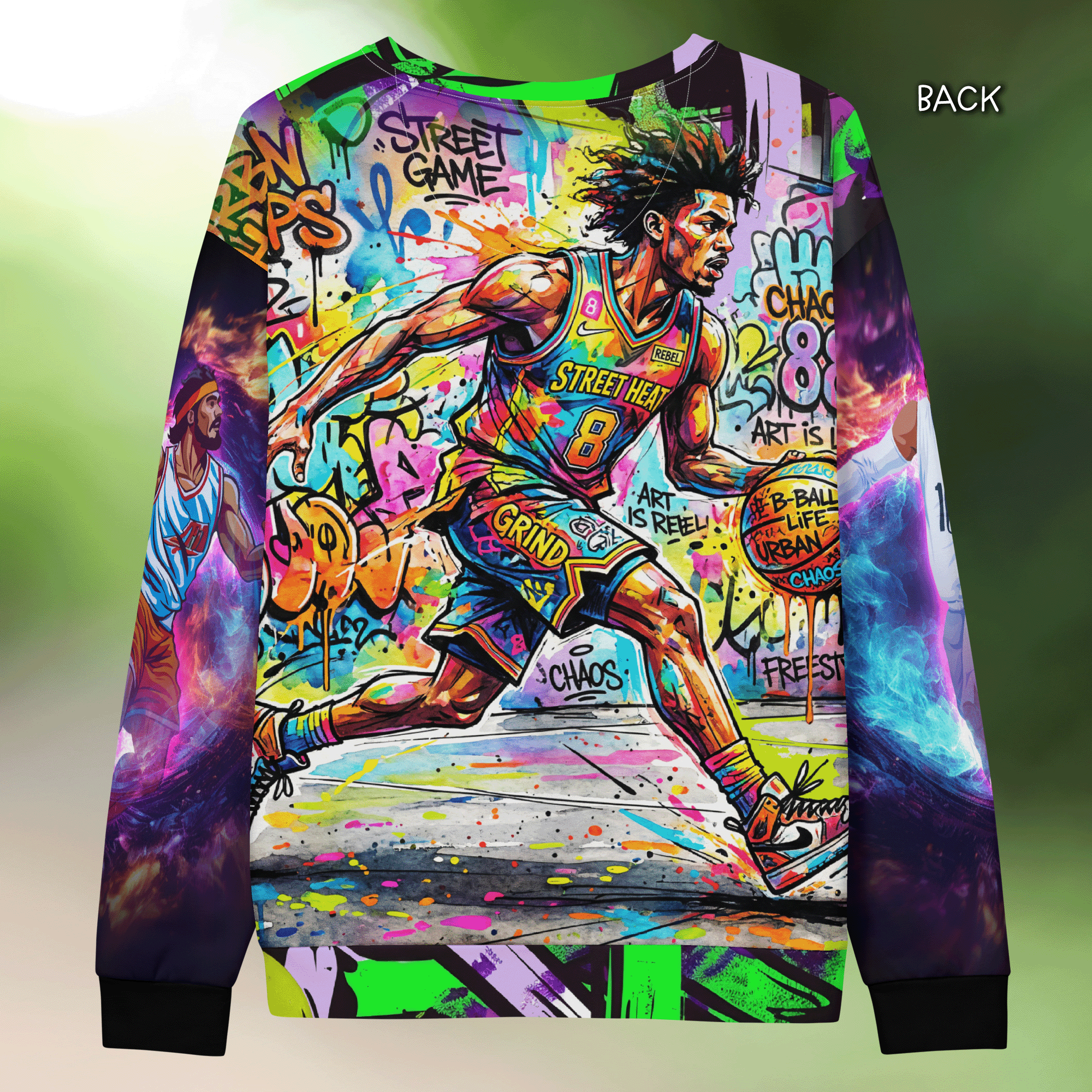 Graffiti Basketball Unisex Cotton Sweatshirt