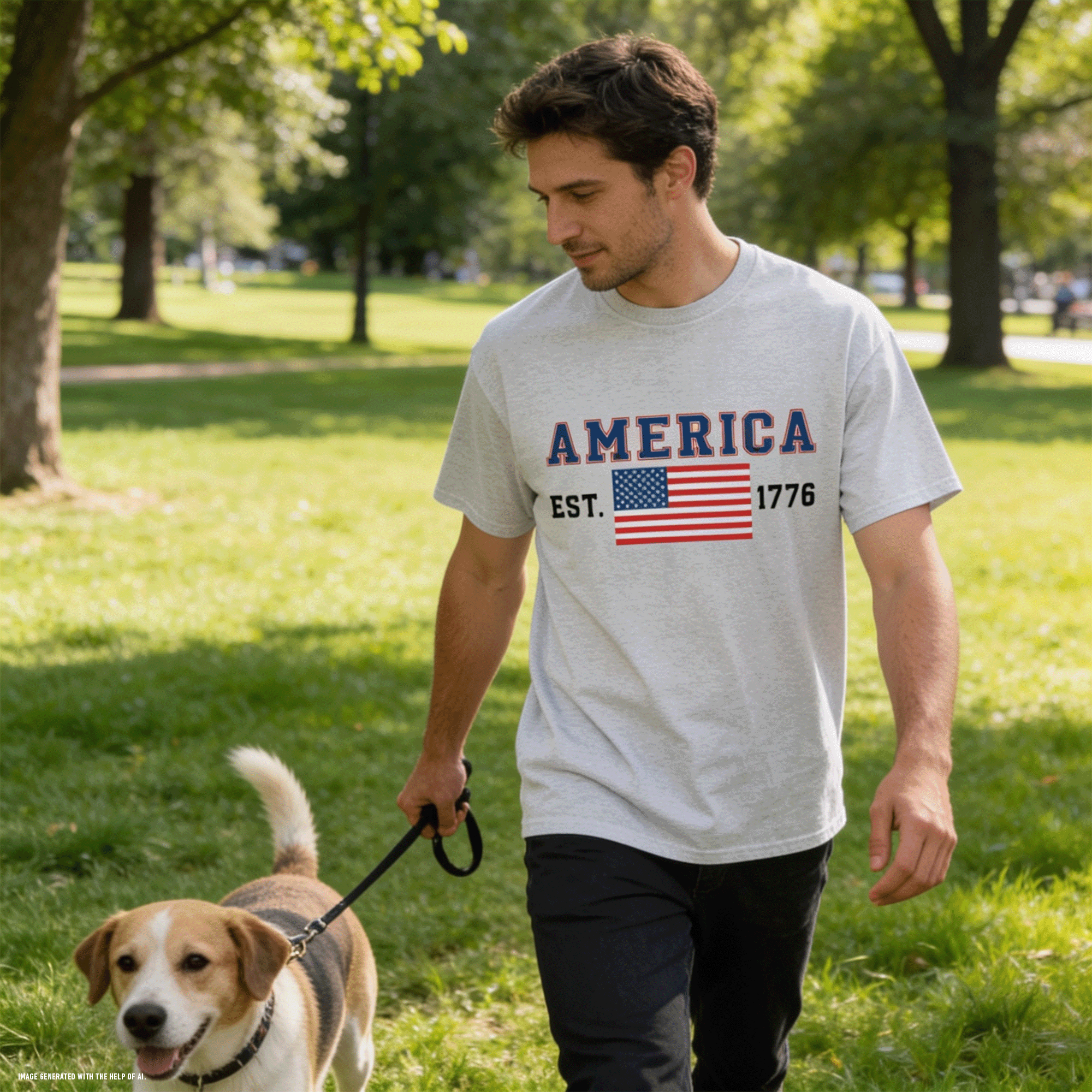 Patriotic America 1776 DryBlend® T-Shirt