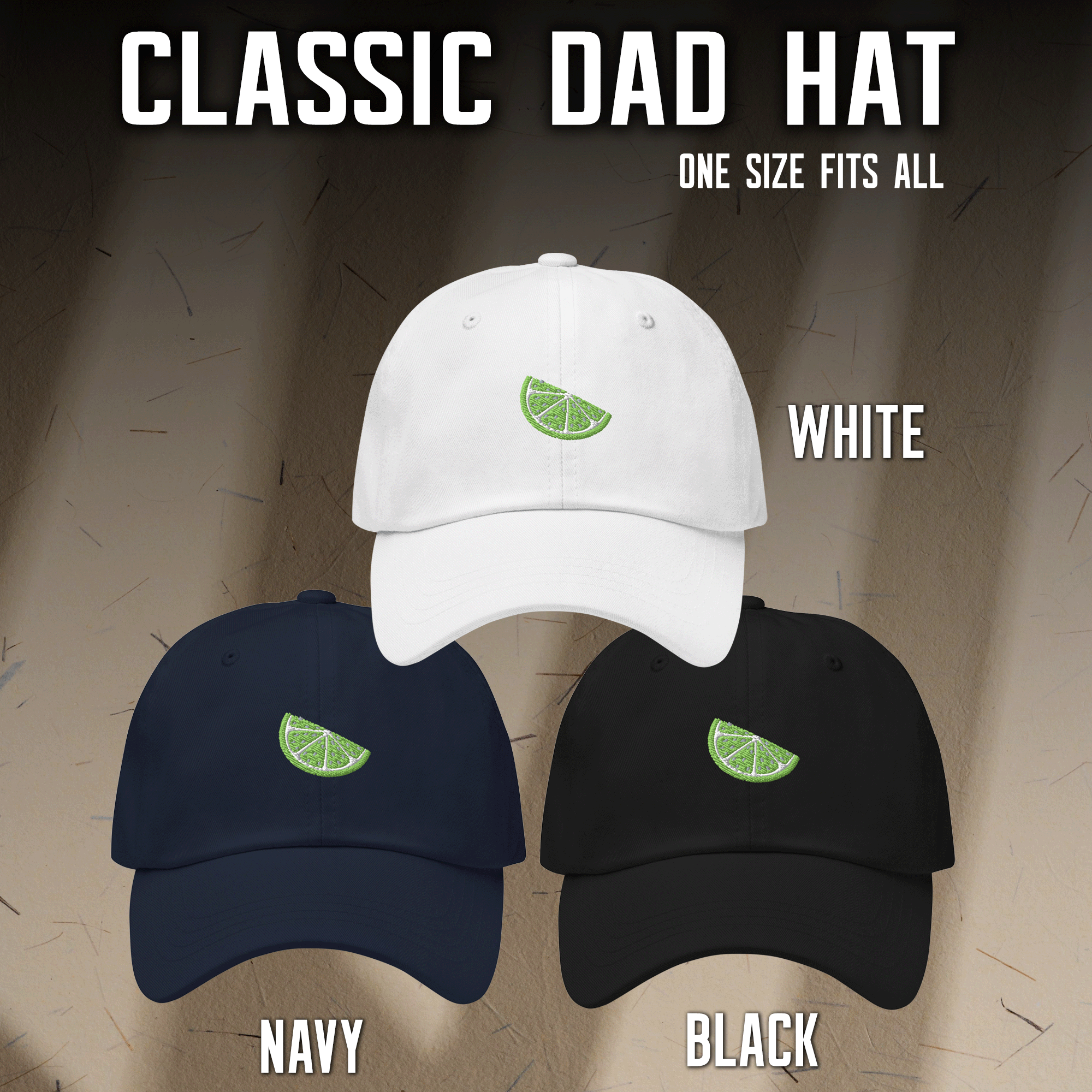 Embroidered Lime Wedge Ball Cap