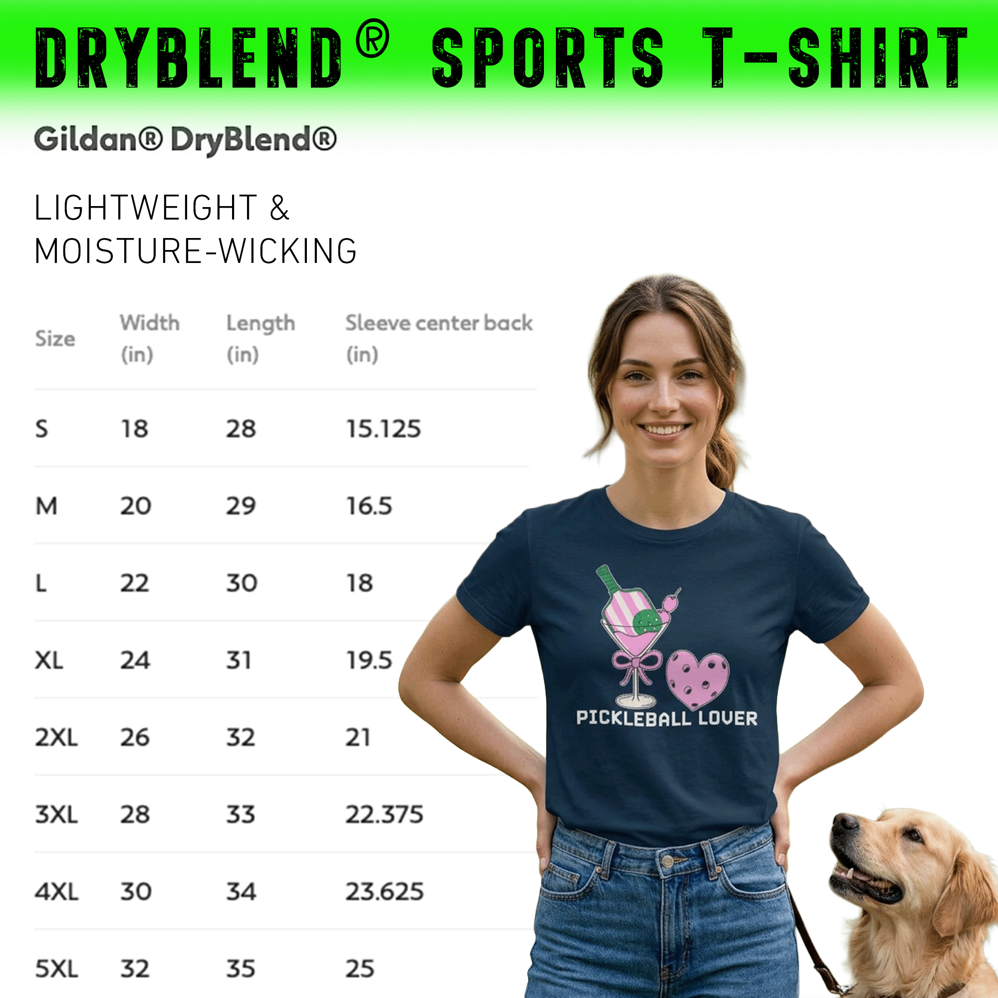 Pickleball Lover Dryblend® Moisture-Wicking T-shirt