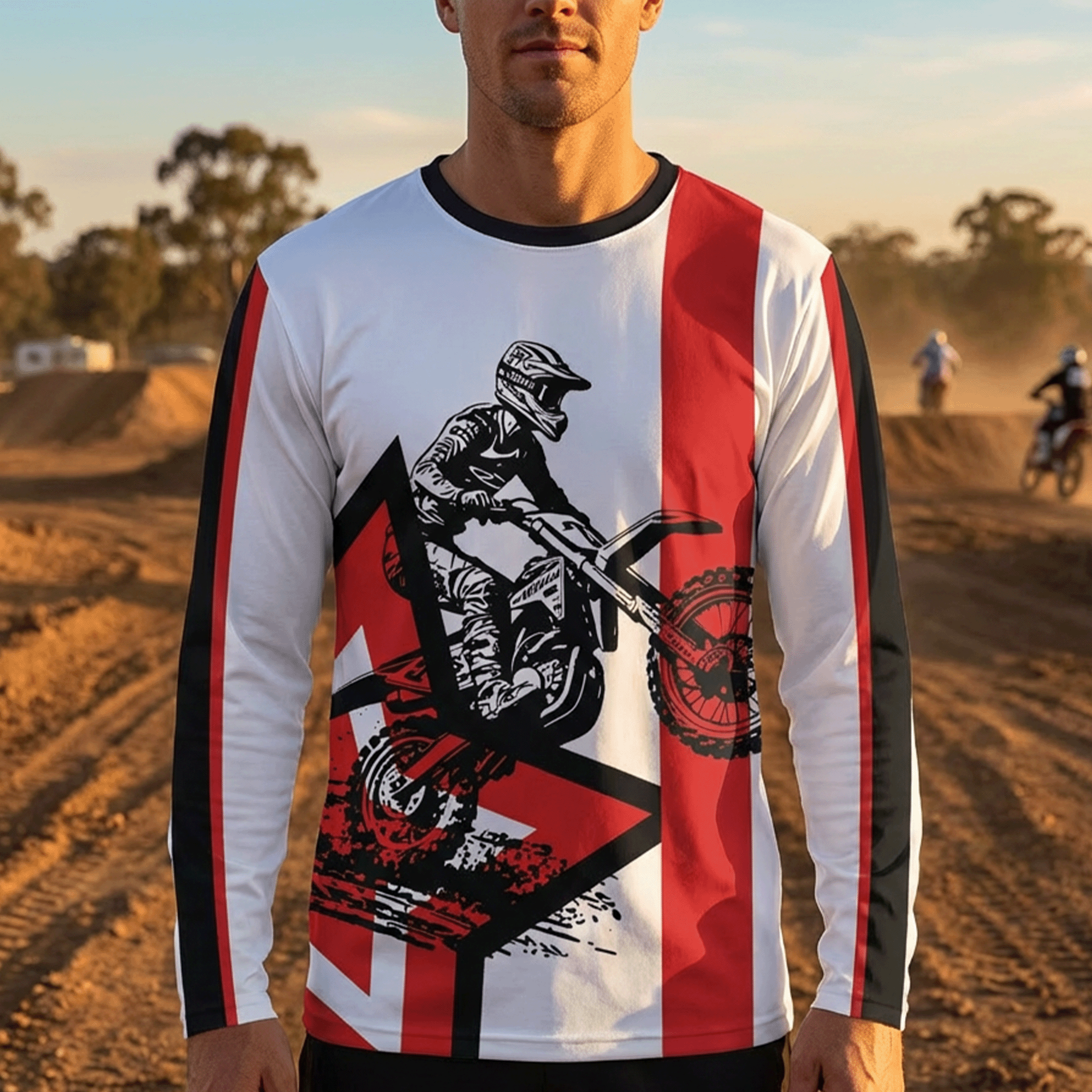 Motocross Star Long Sleeve Shirt