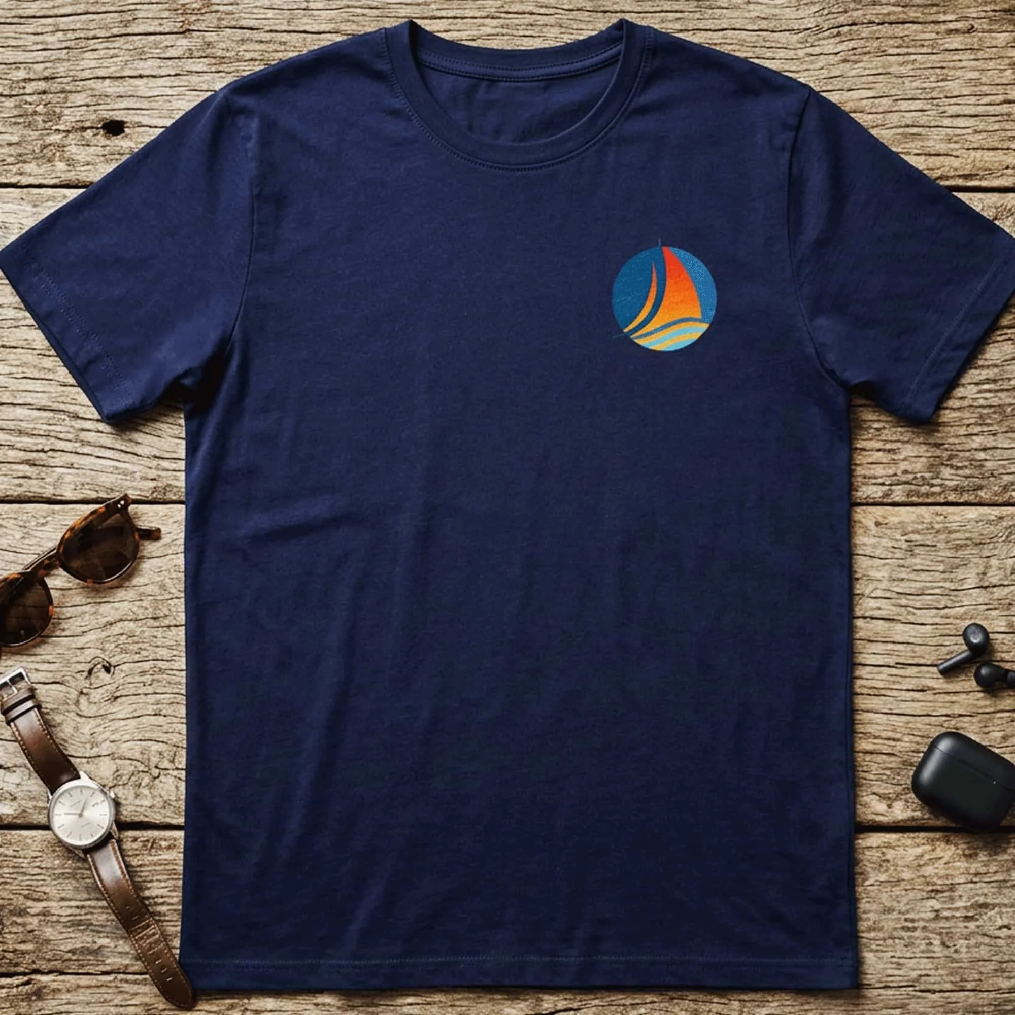 Sunset Sailboat PosiCharge Strive Tee