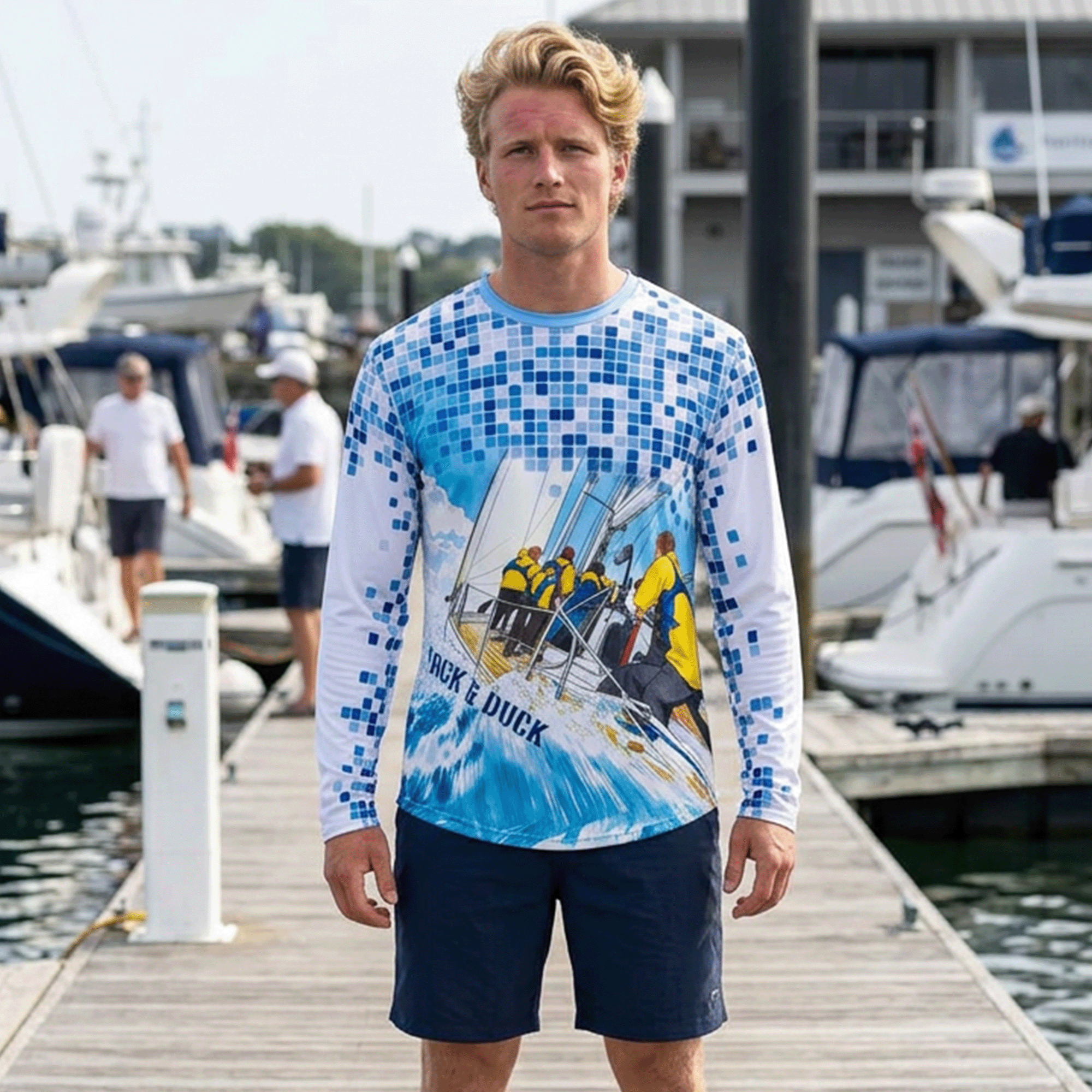 Men's Performance Long Sleeve UV Sun Protection Sailing Shirt