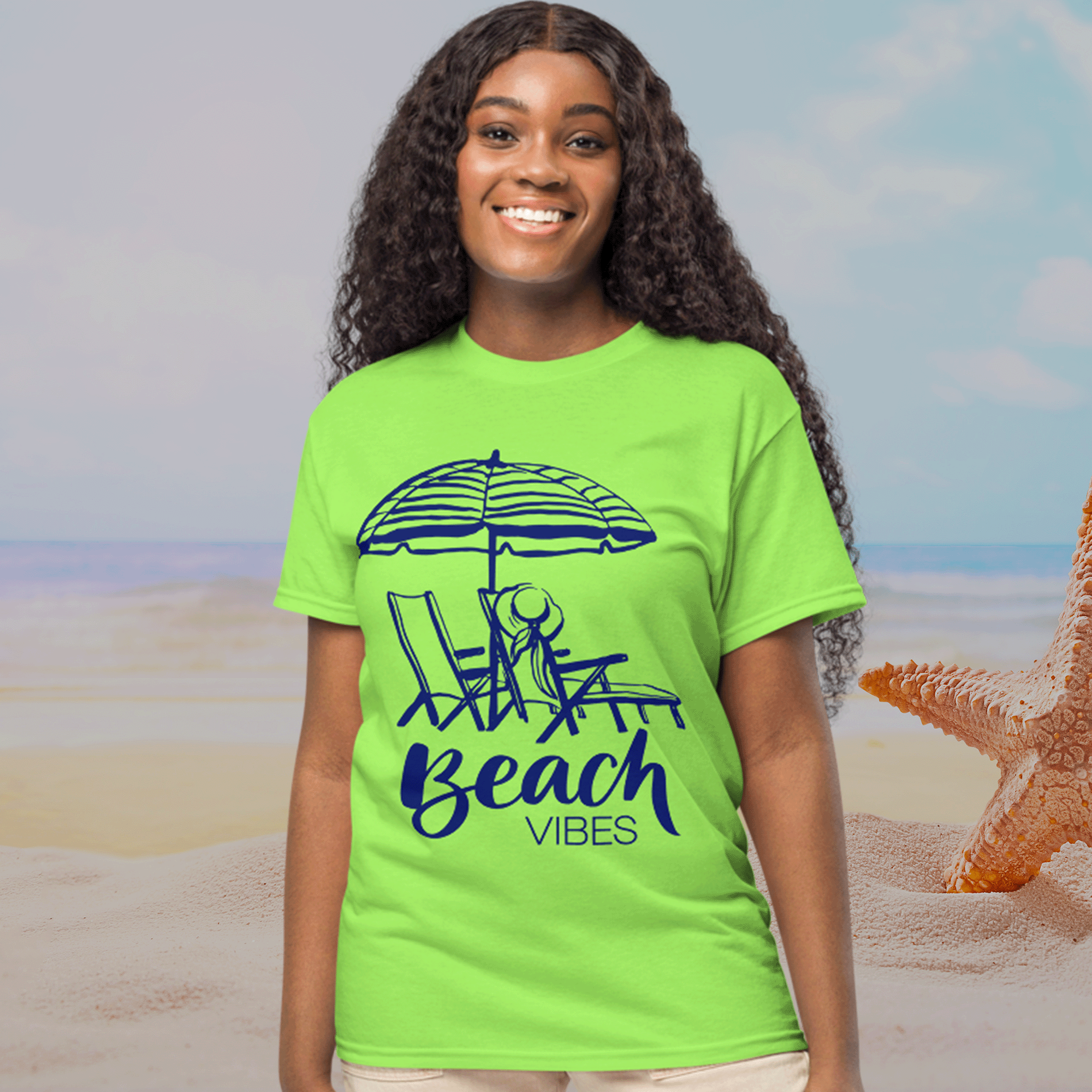 Beach Chairs Summer Vibes DryBlend® T-Shirt