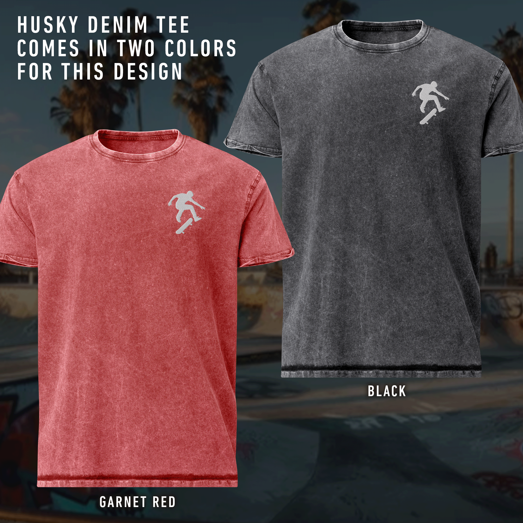 Embroidered Skateboarder T-Shirt