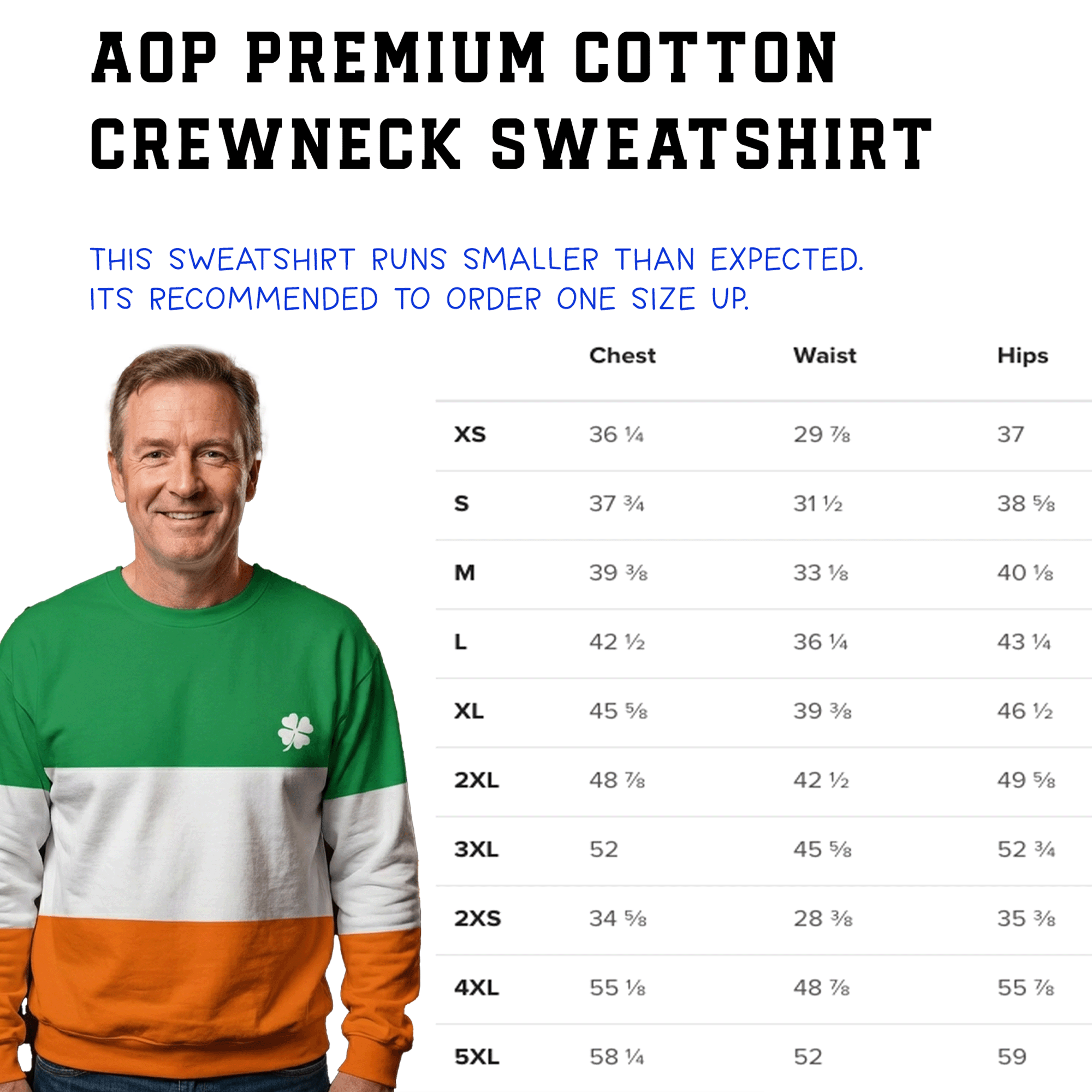 Irish stripes Crewneck sweatshirt 8.png