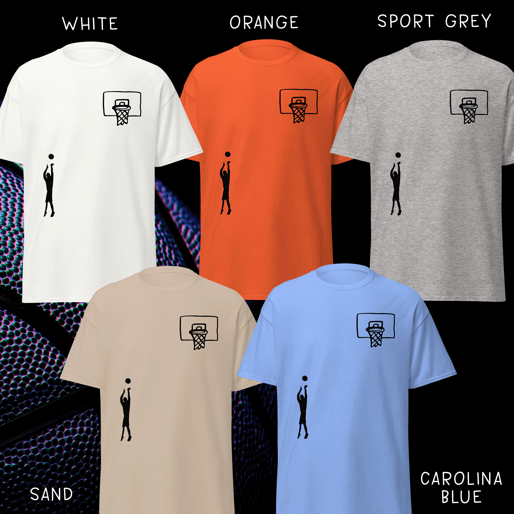 Basketball Minimalist Unisex Classic Cotton Sports Tee