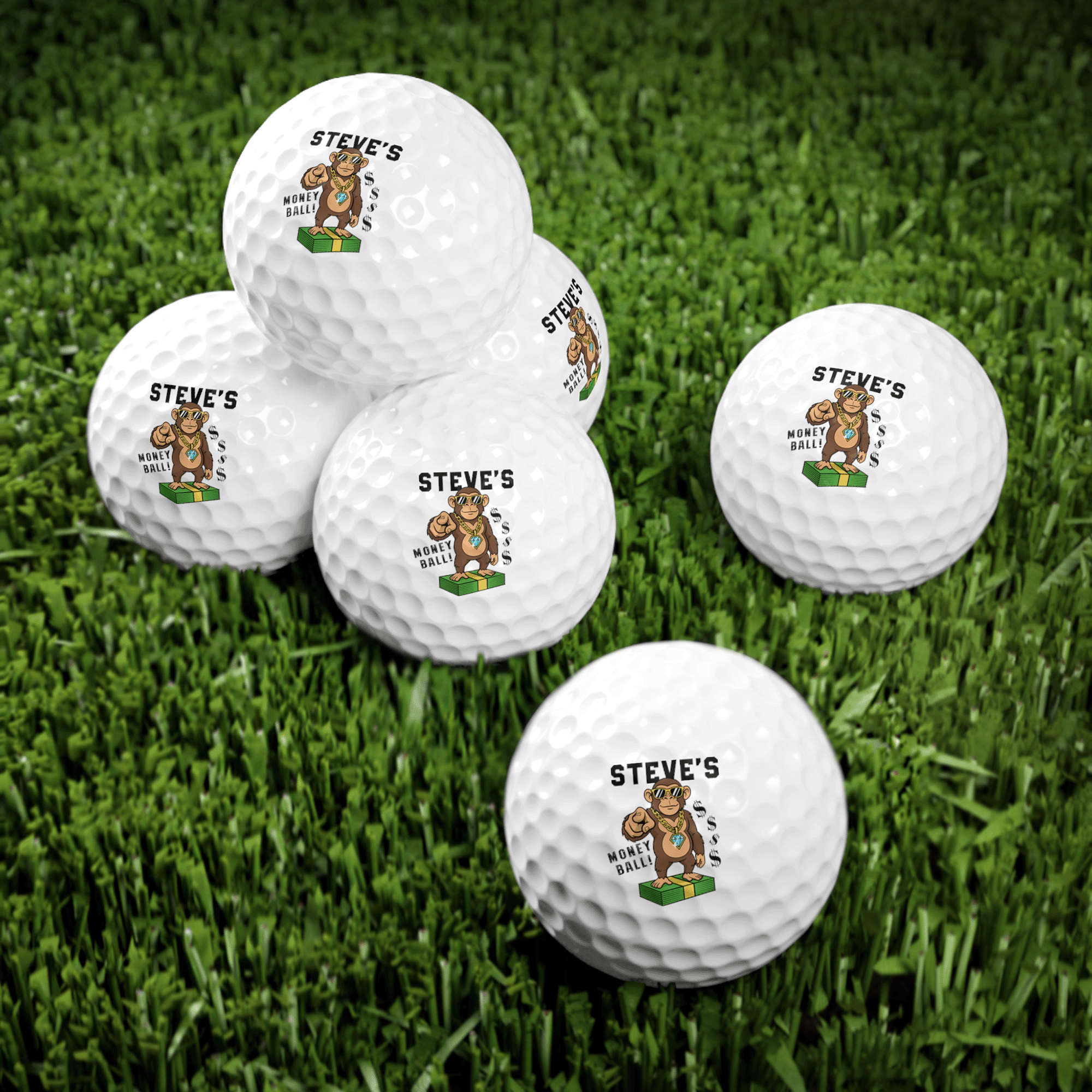 PERSONALIZED MONKEY Money Ball Golf Balls