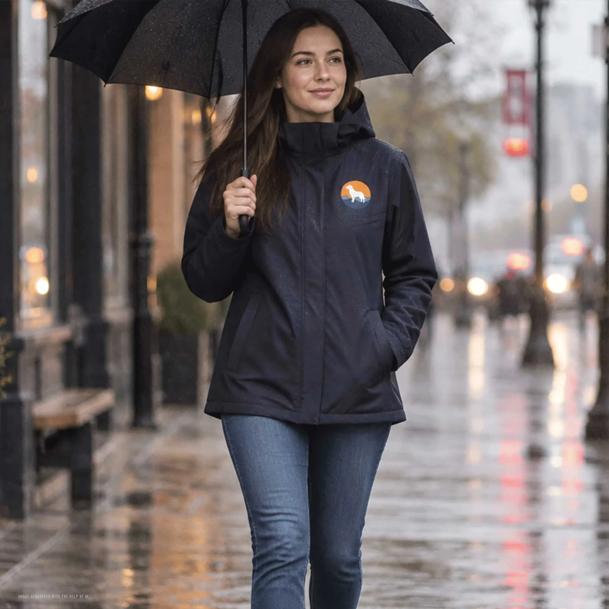 Women’s Dog Lover Rain Jacket