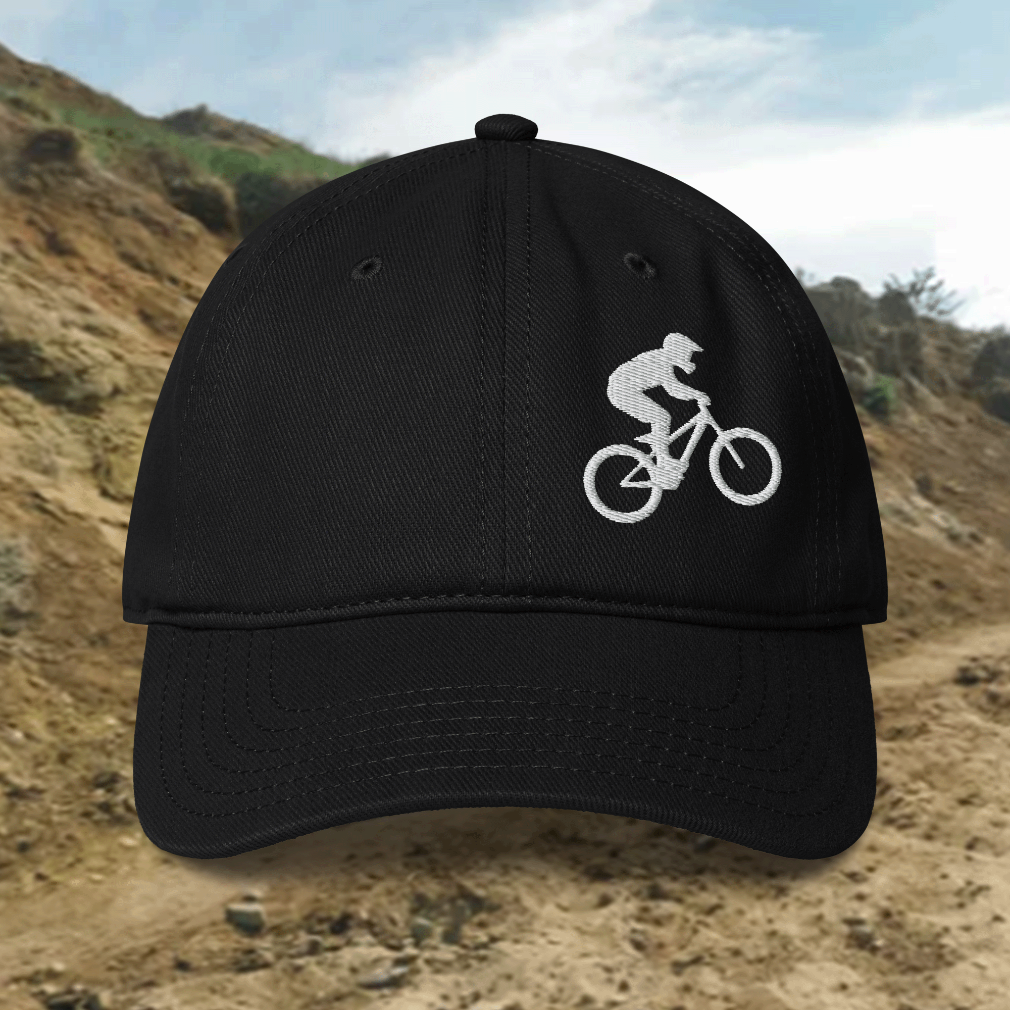 Embroidered Mountain Bike Low-profile Cap