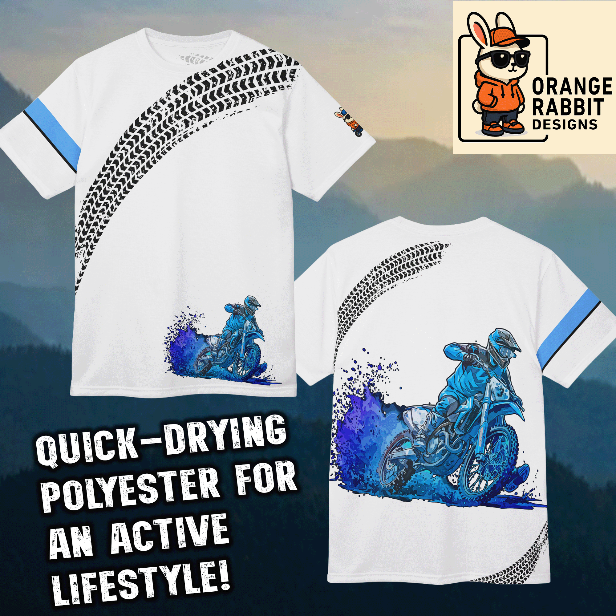 Motocross Rider Tire-Track Tee