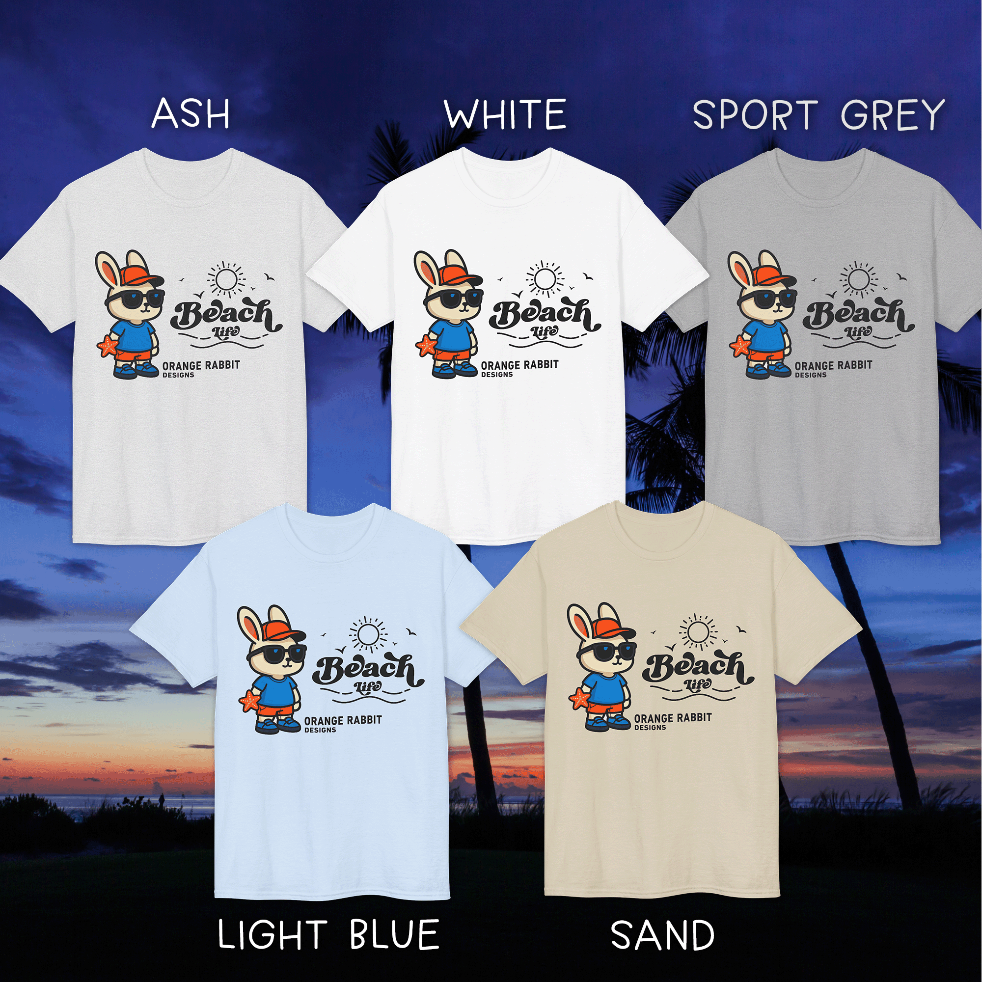 Orange Rabbit Beach Life Dryblend® Summer T-Shirt
