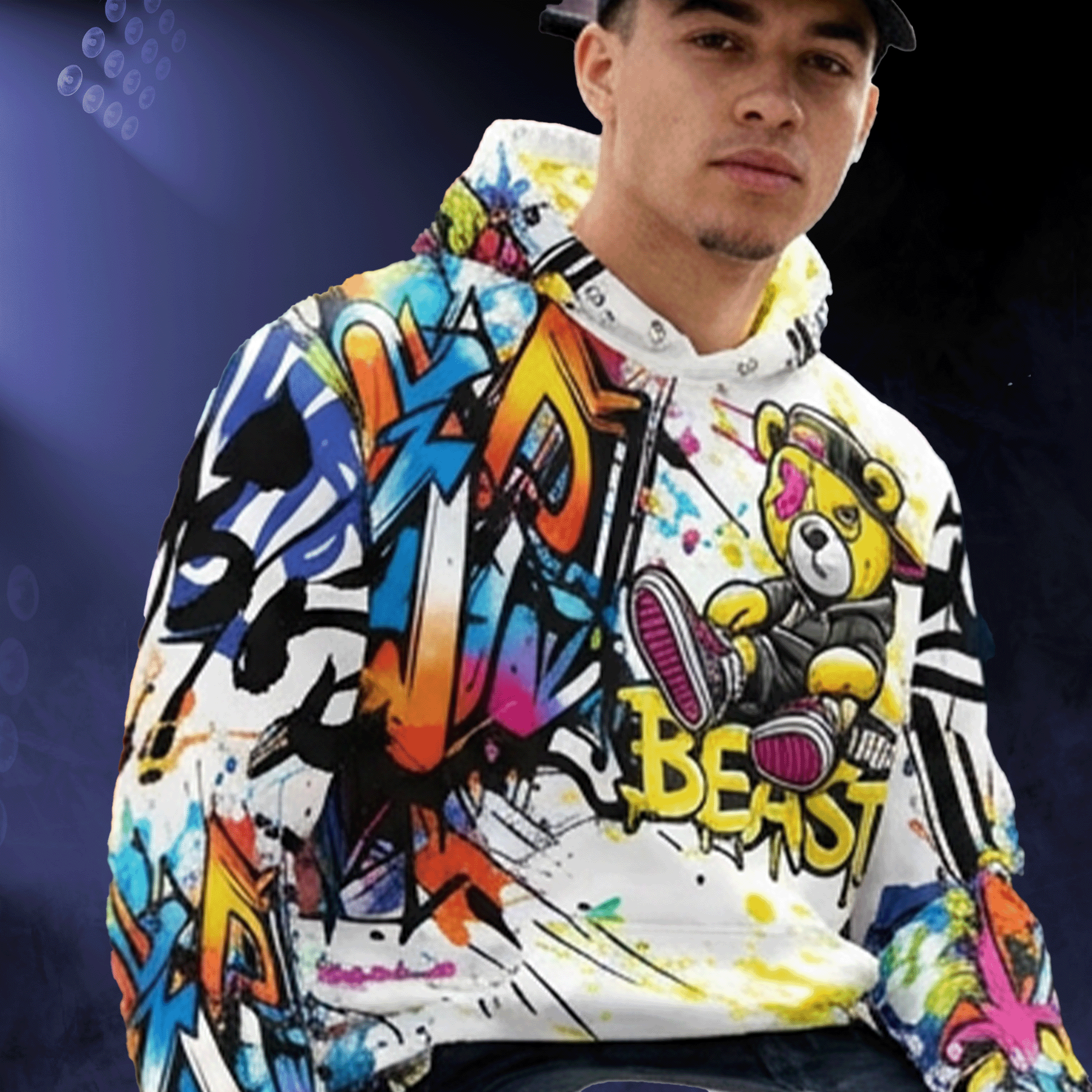 Graffiti Bear Streetwear Hoodie
