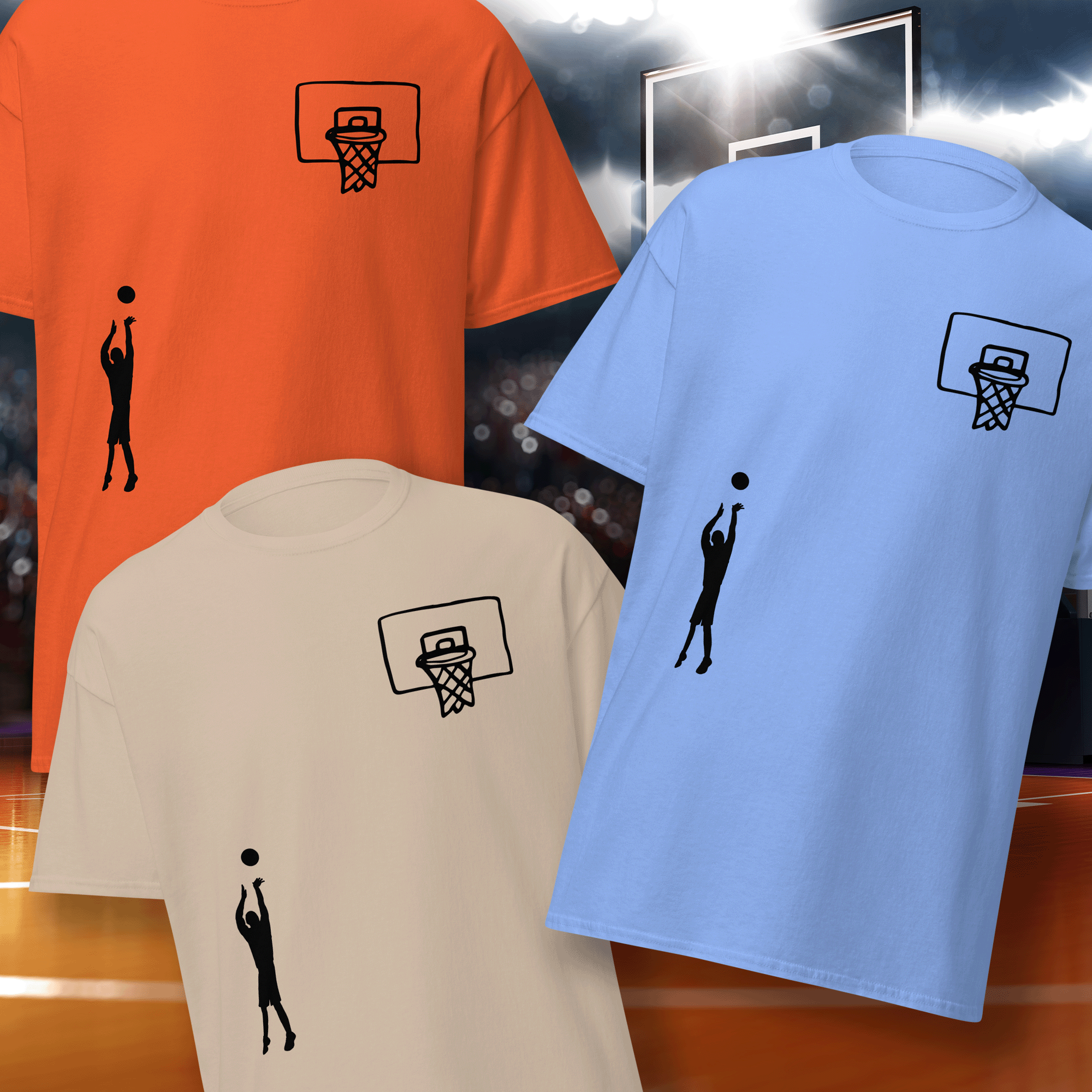 Basketball Minimalist Unisex Classic Cotton Sports Tee