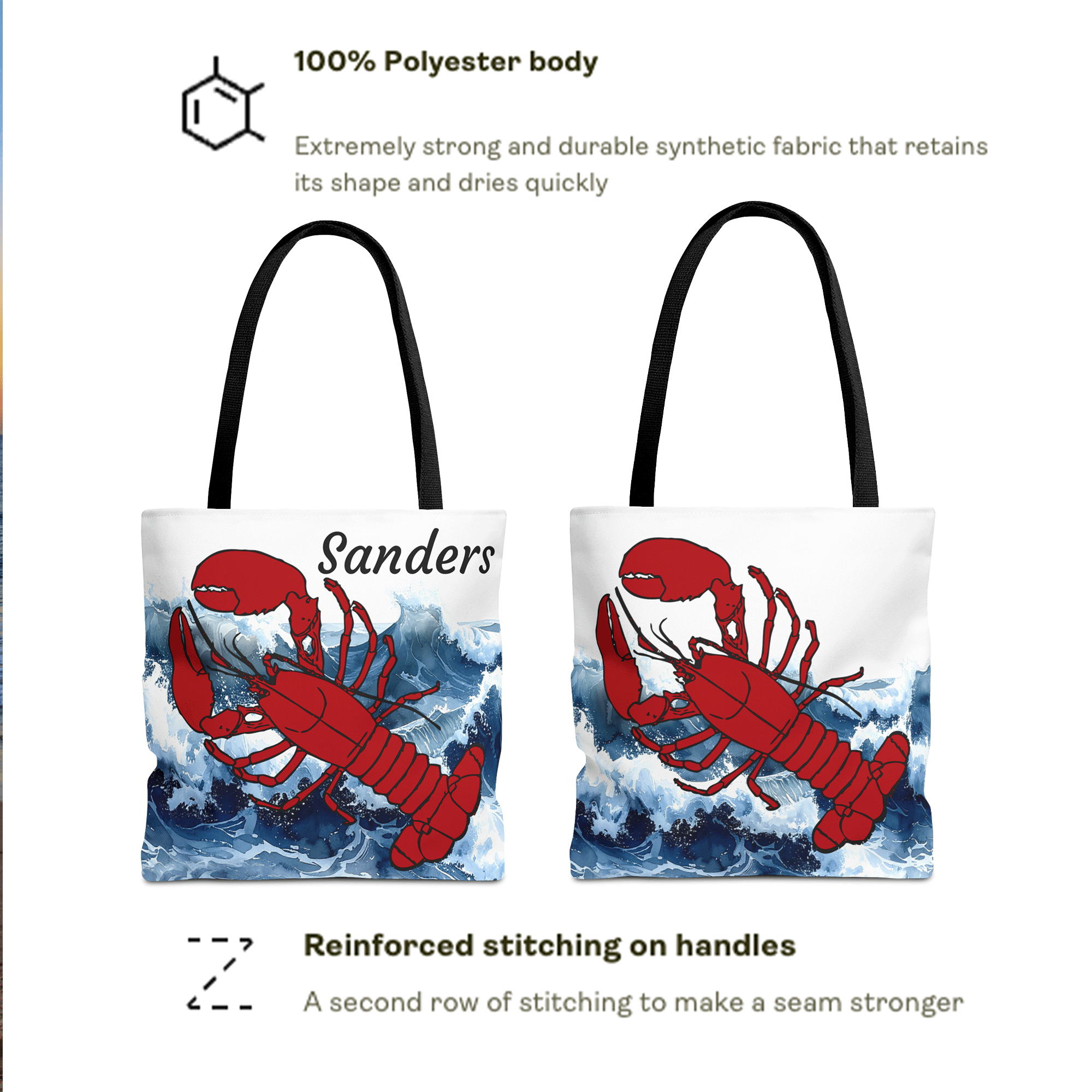 Lobster Ocean Beach Boating Tote Bag