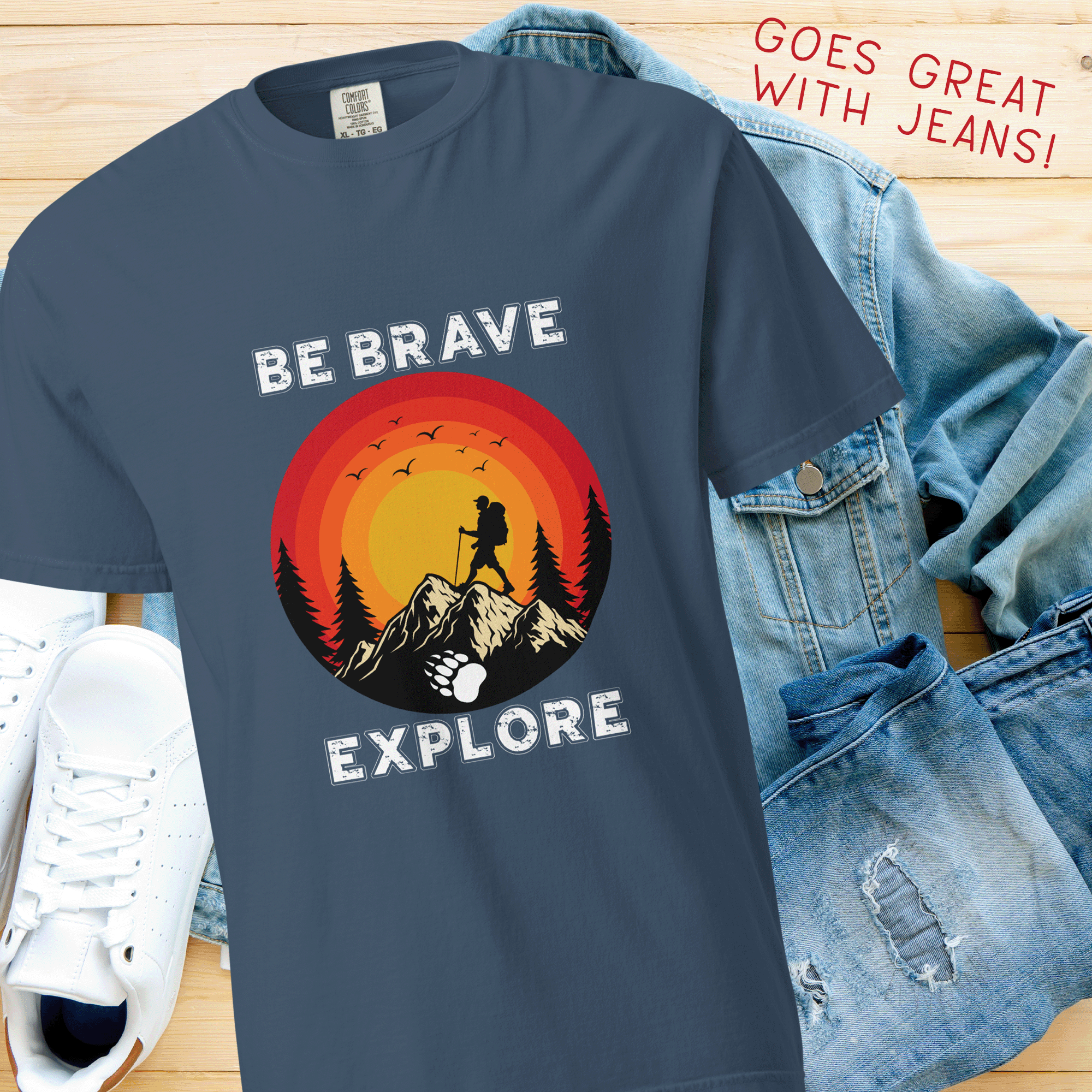 Be Brave Explore Comfort Colors Tee
