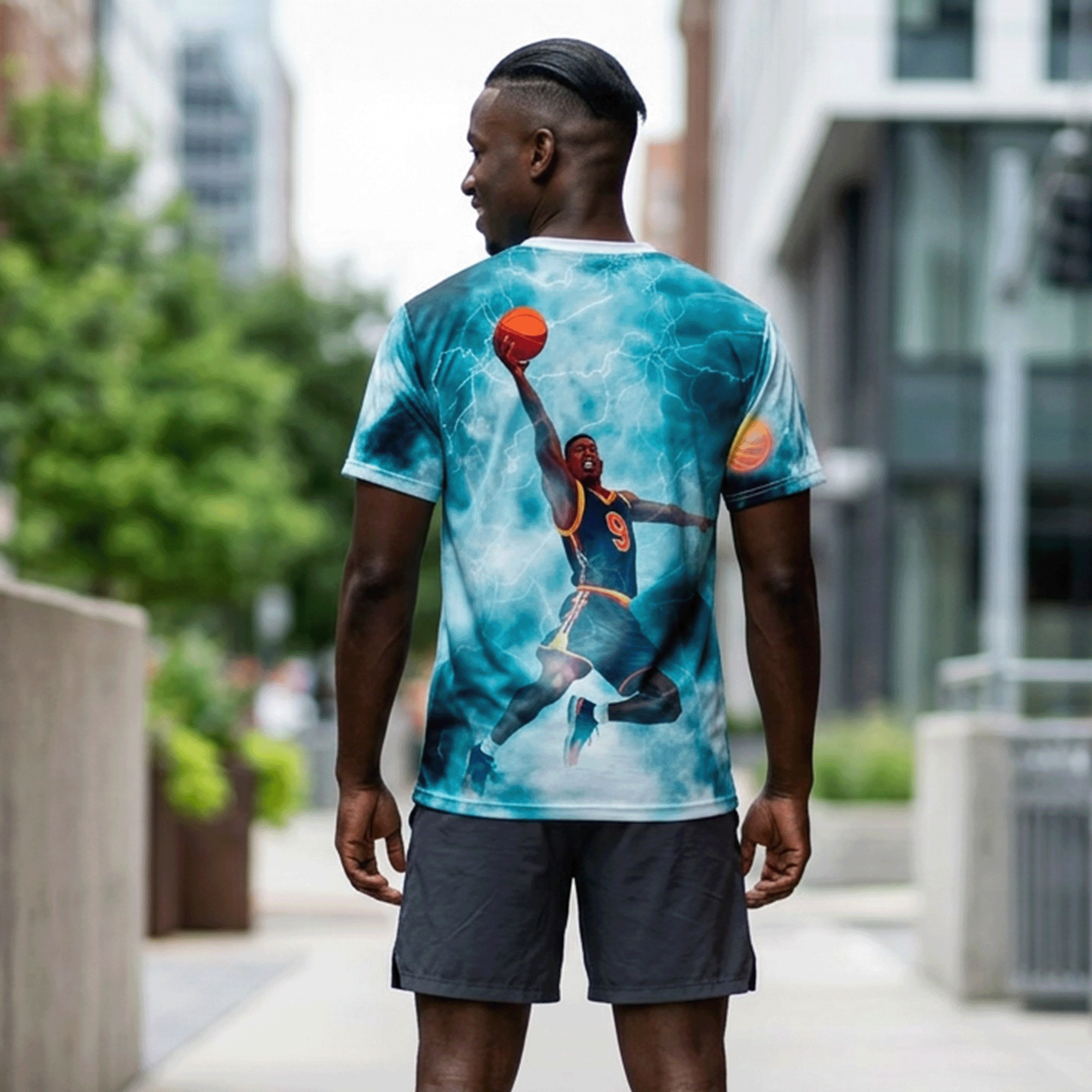 Basketball Lightning Moisture-Wicking Unisex Tee