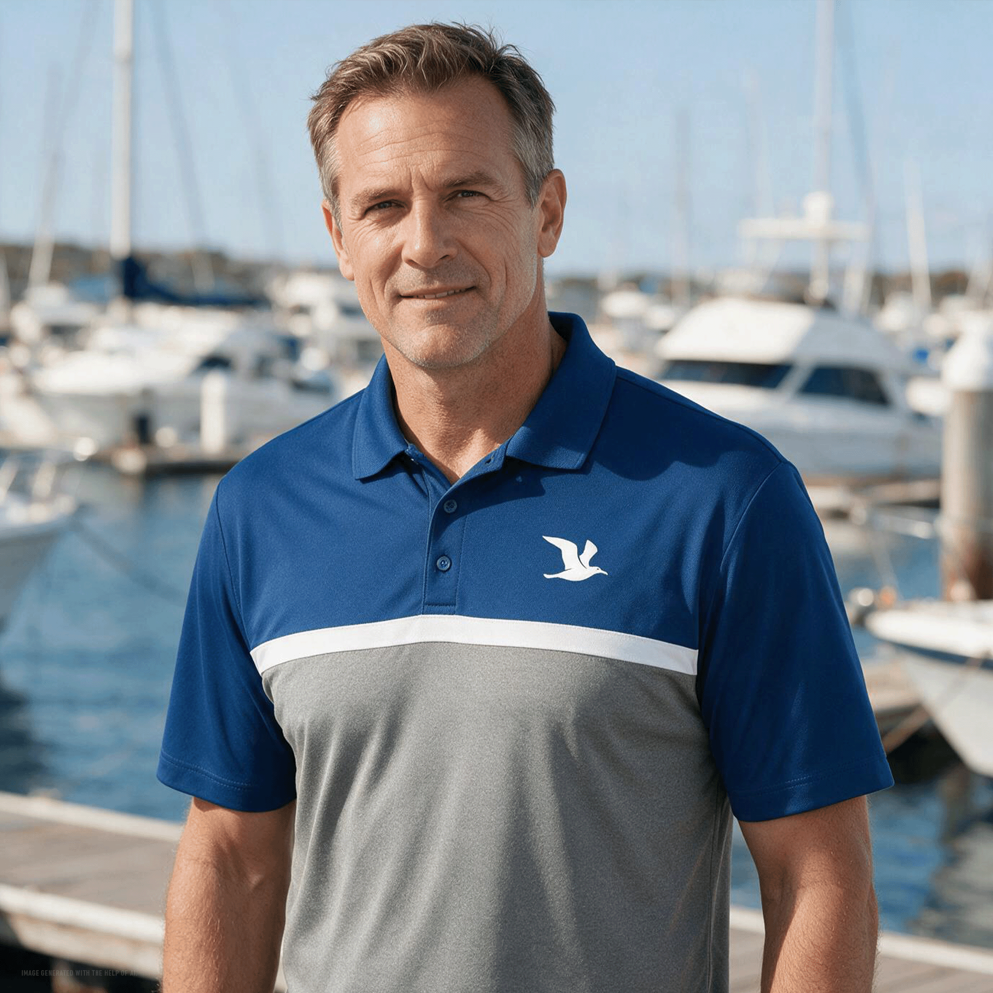 Men’s Seagull UV Micropique Colorblock Polo