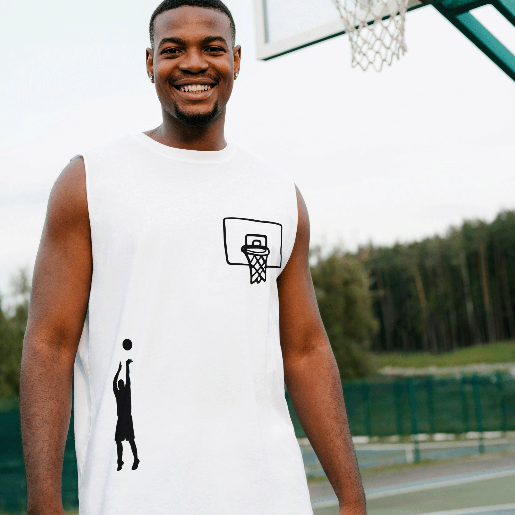 Mens Basketball Muscle T-Shirt