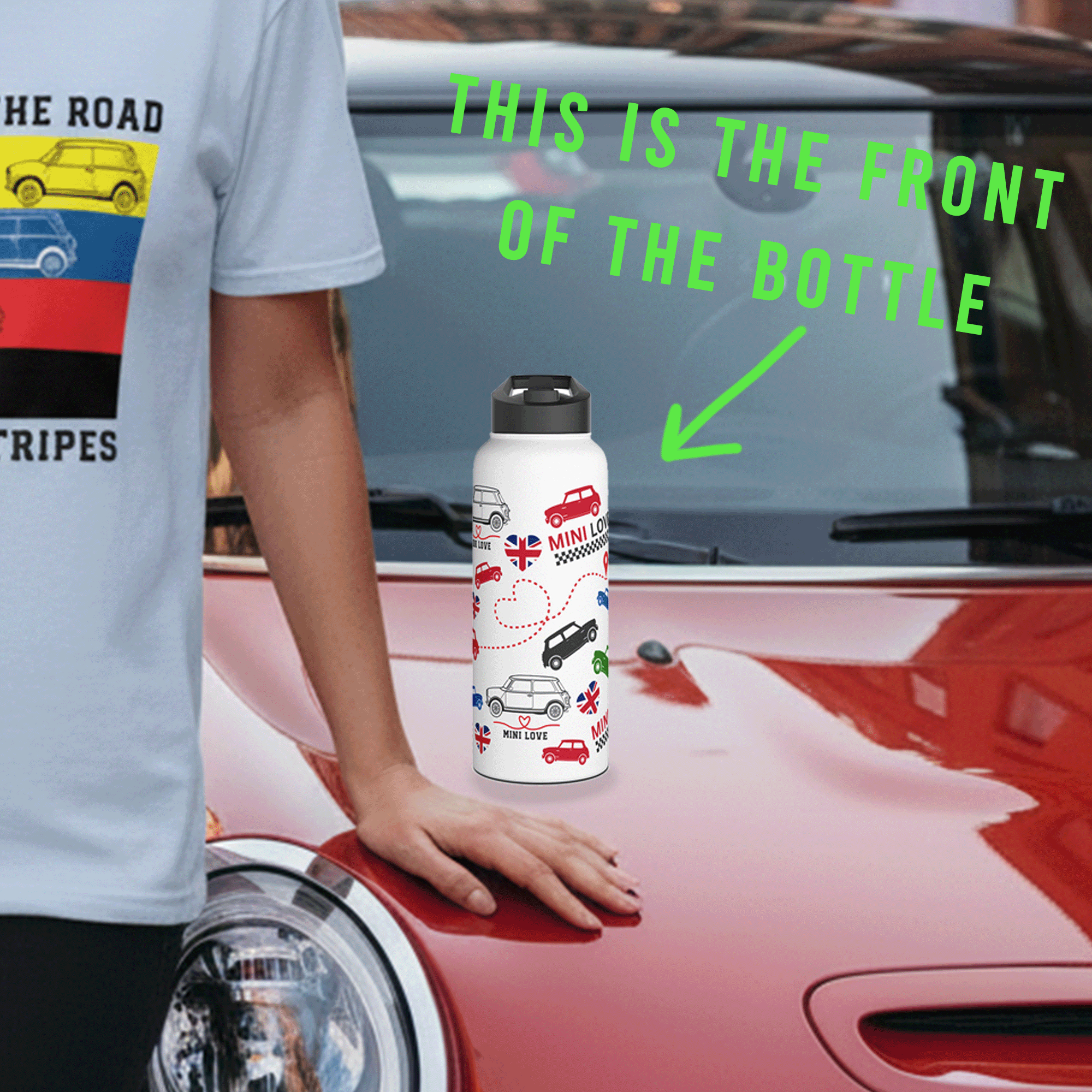 Mini Love Stainless Steel 32oz Stainless Water Bottle