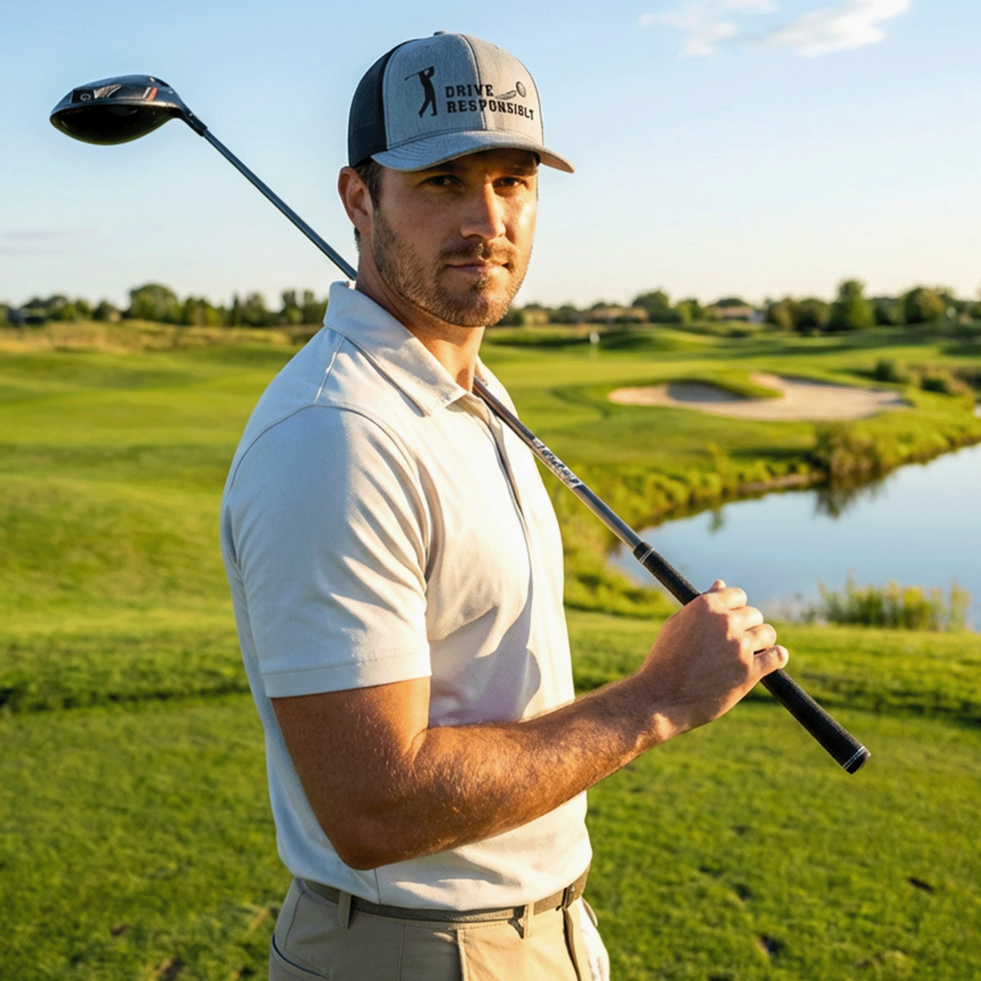 Funny Embroidered Golf Trucker Cap