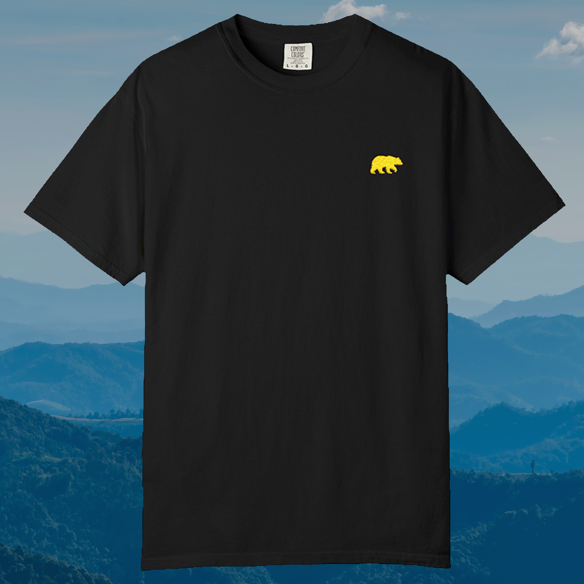 Embroidered Yellow Bear Comfort Colors T-Shirt