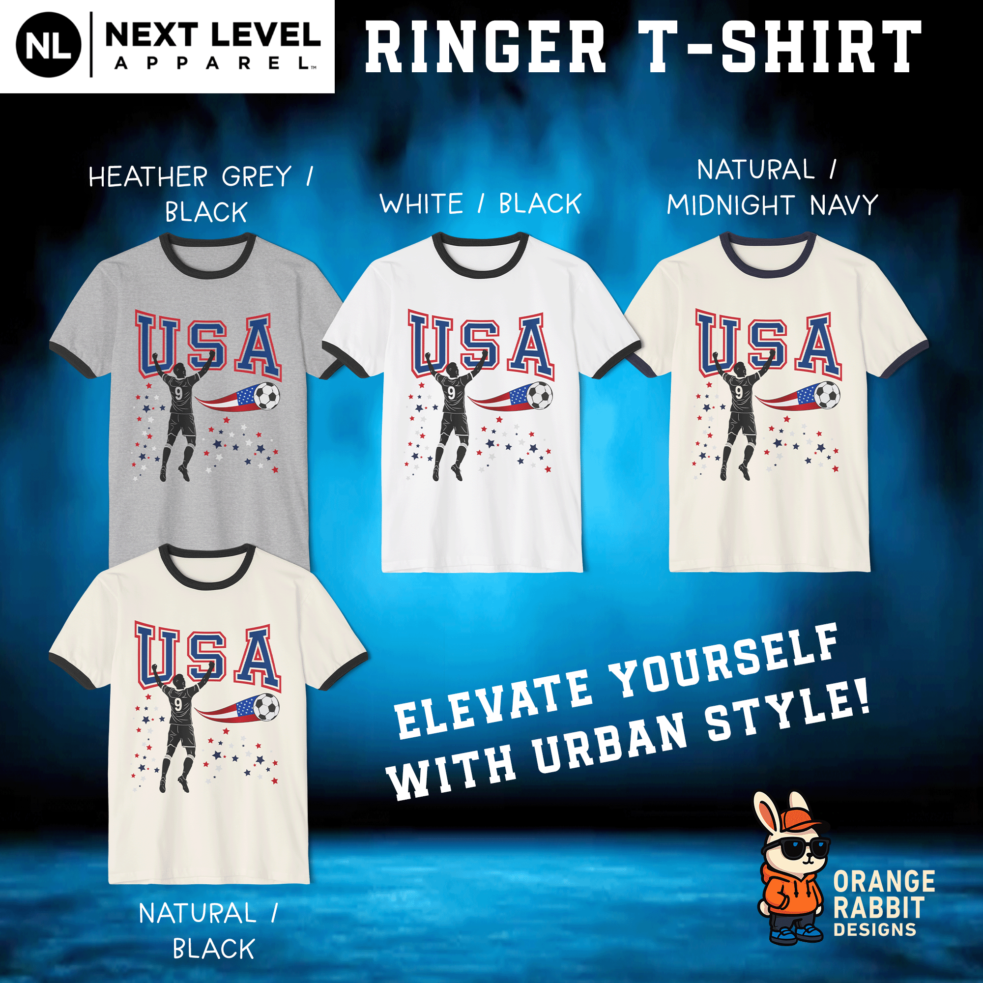 USA Soccer Ringer T-Shirt