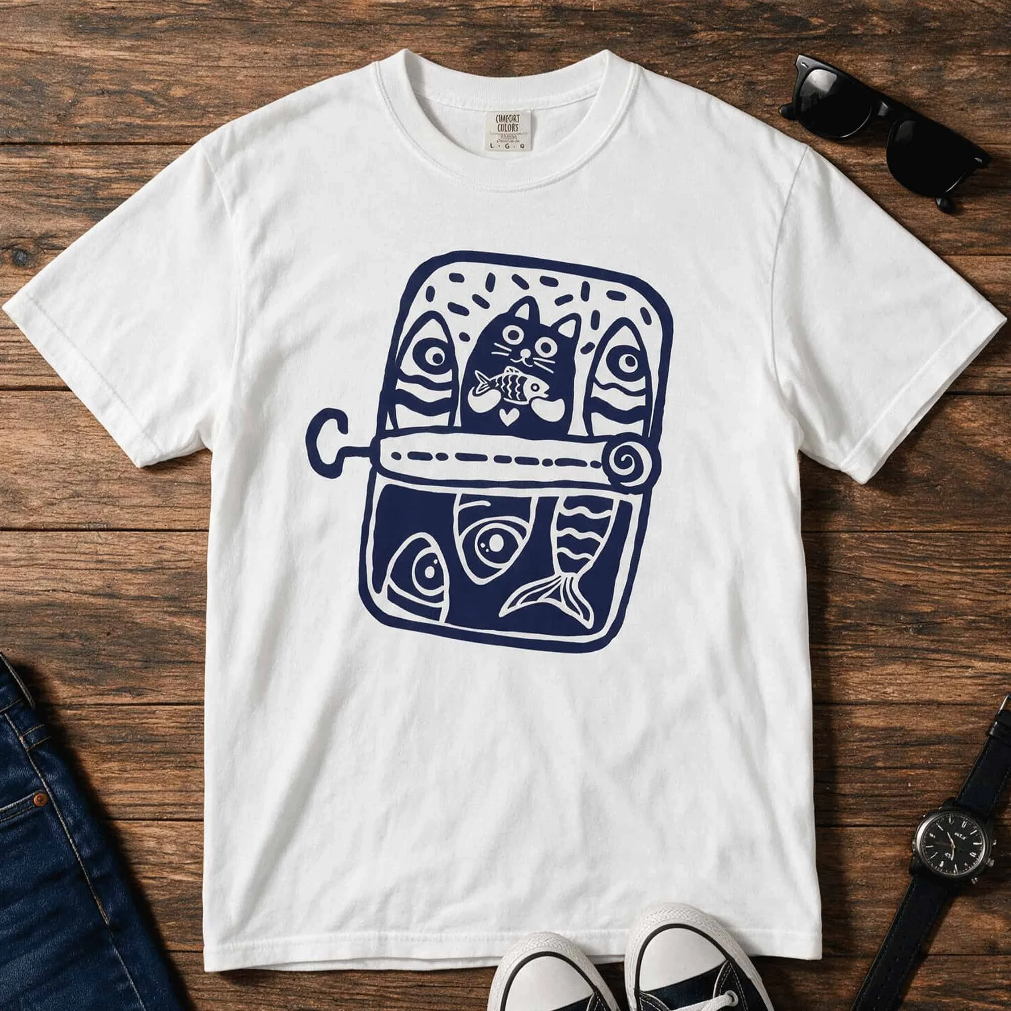 Sardine Can Kitty Unisex T-Shirt