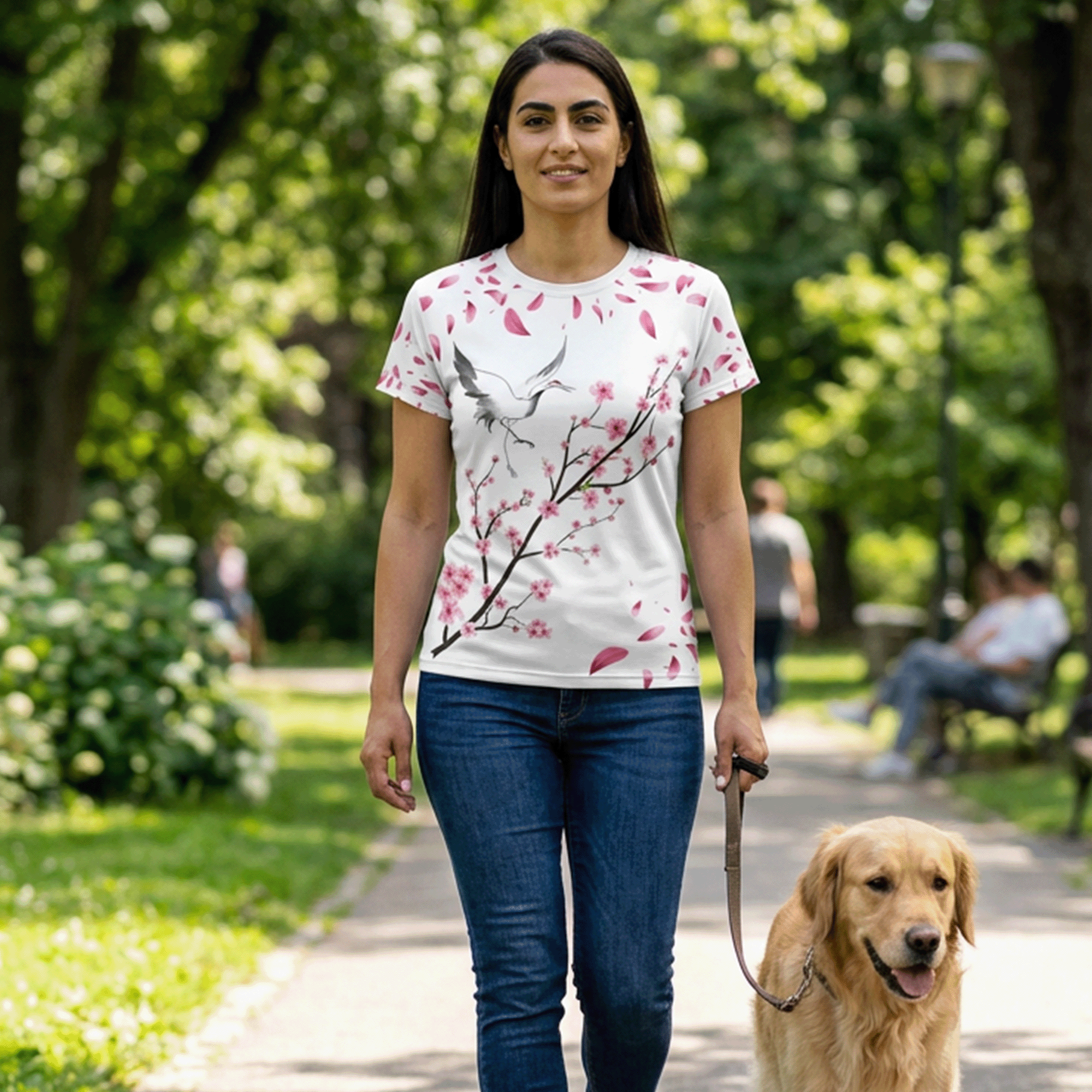 Cherry Blossom Crane Tee