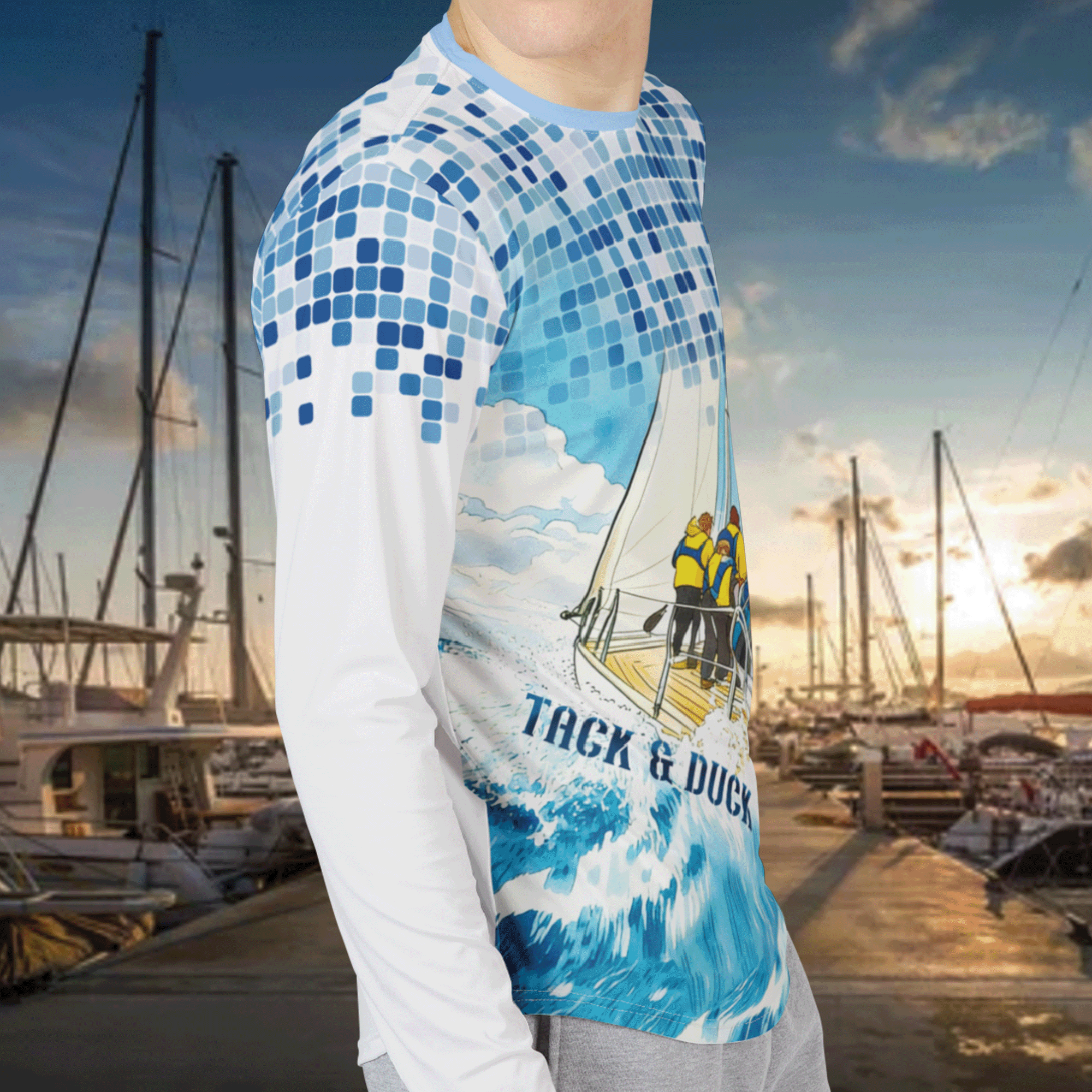 Men's Performance Long Sleeve UV Sun Protection Sailing Shirt