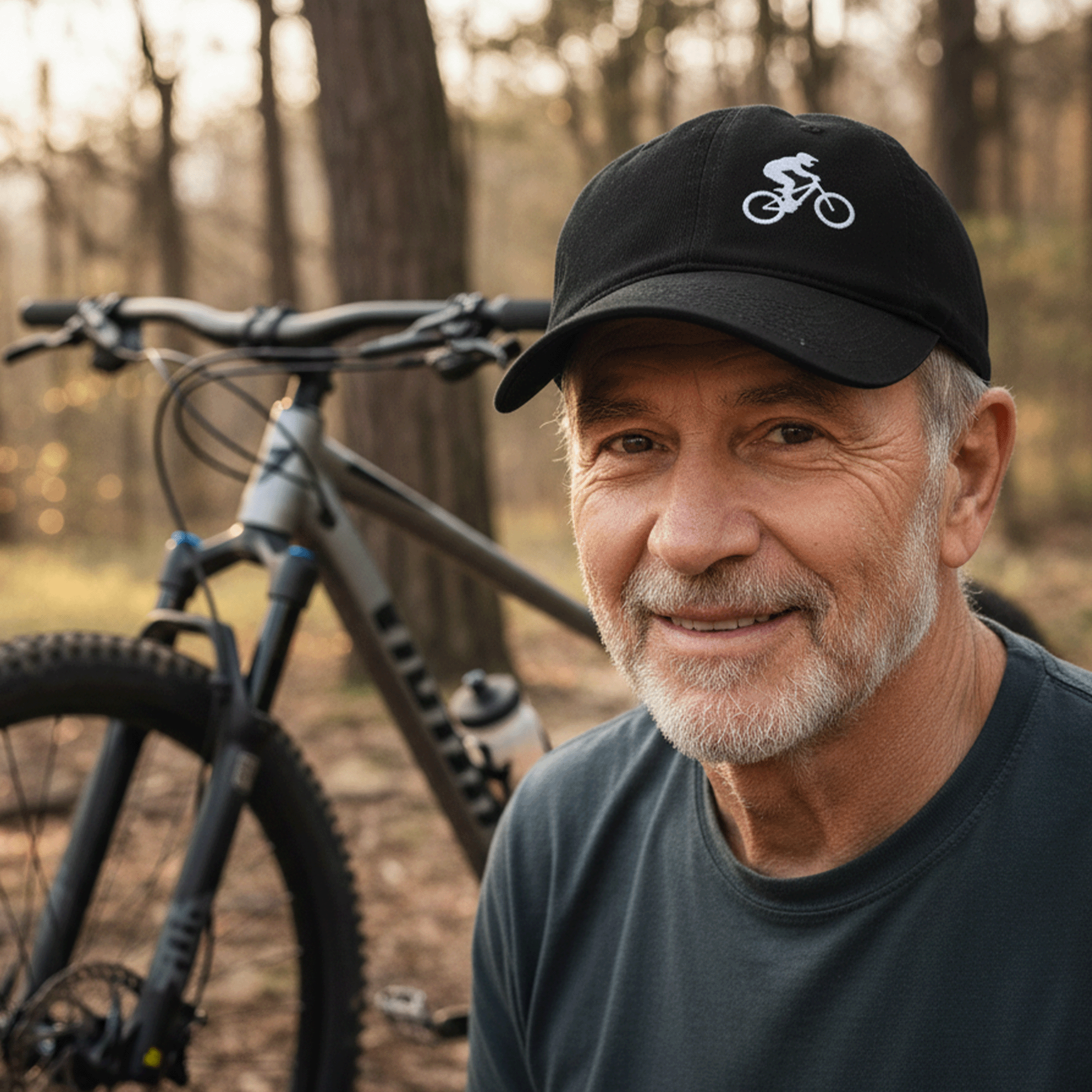 Embroidered Mountain Bike Low-profile Cap