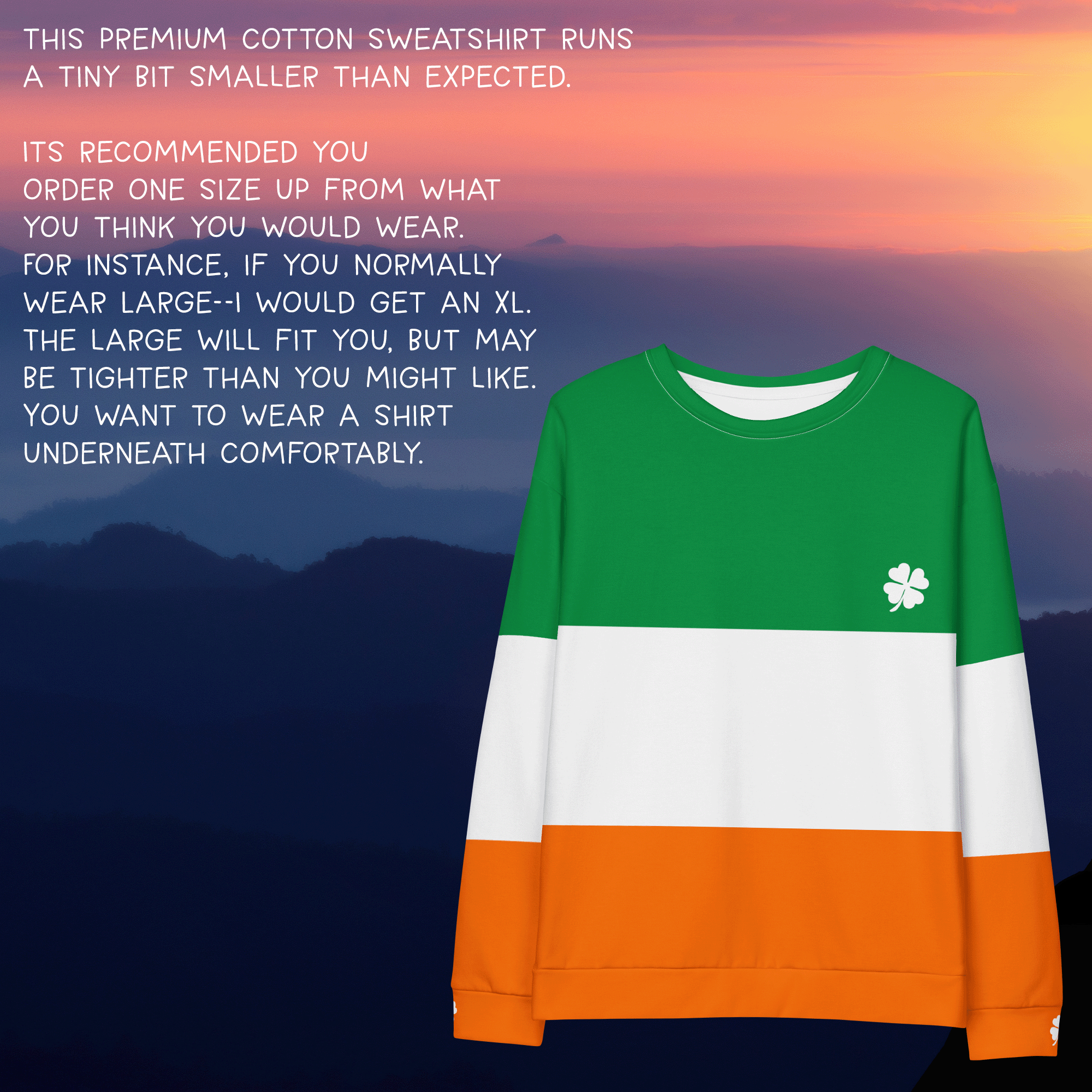 Irish Striped Cotton Sweatshirt