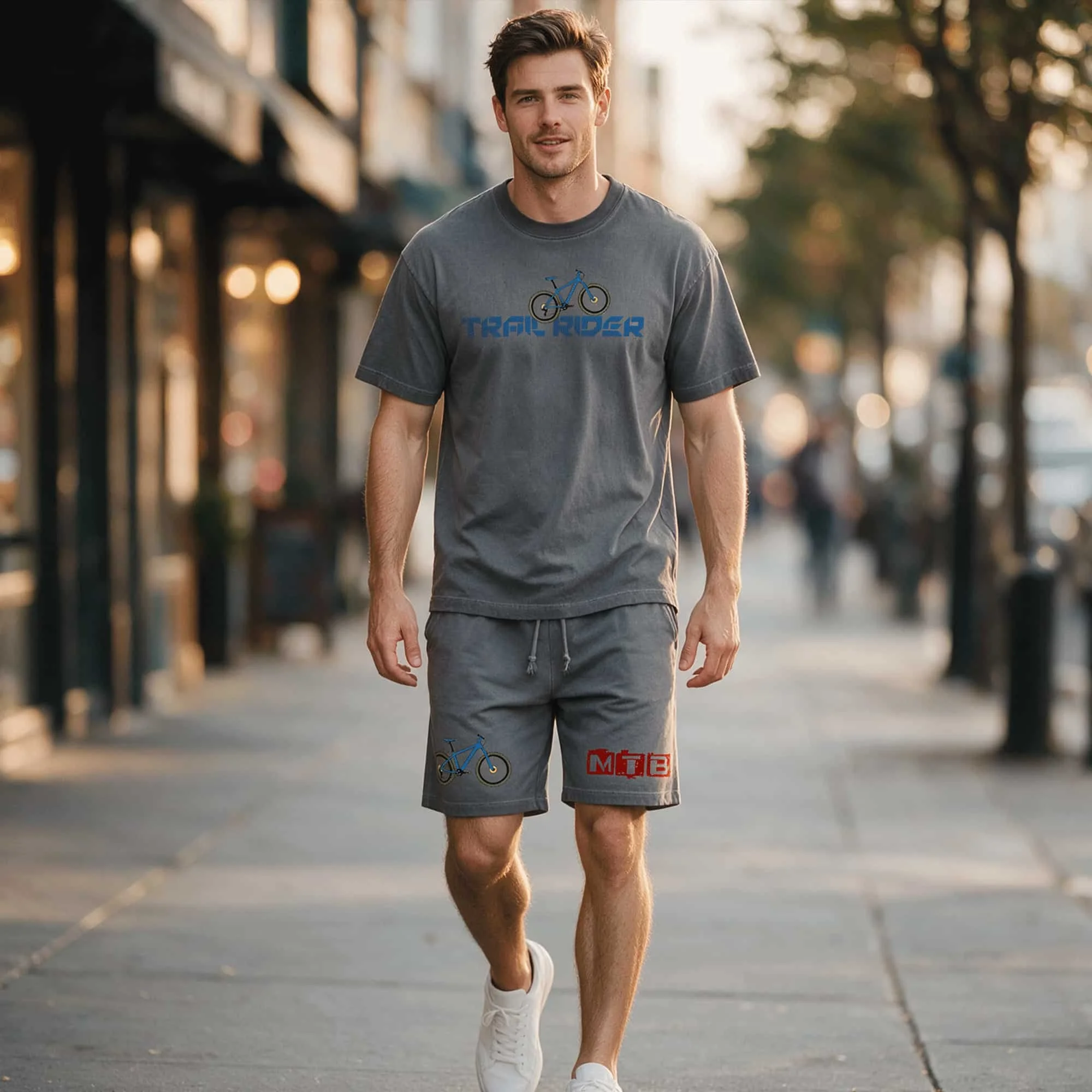 Mountain Bike Trail Rider Reverse Dyed Tee, Tank & Shorts