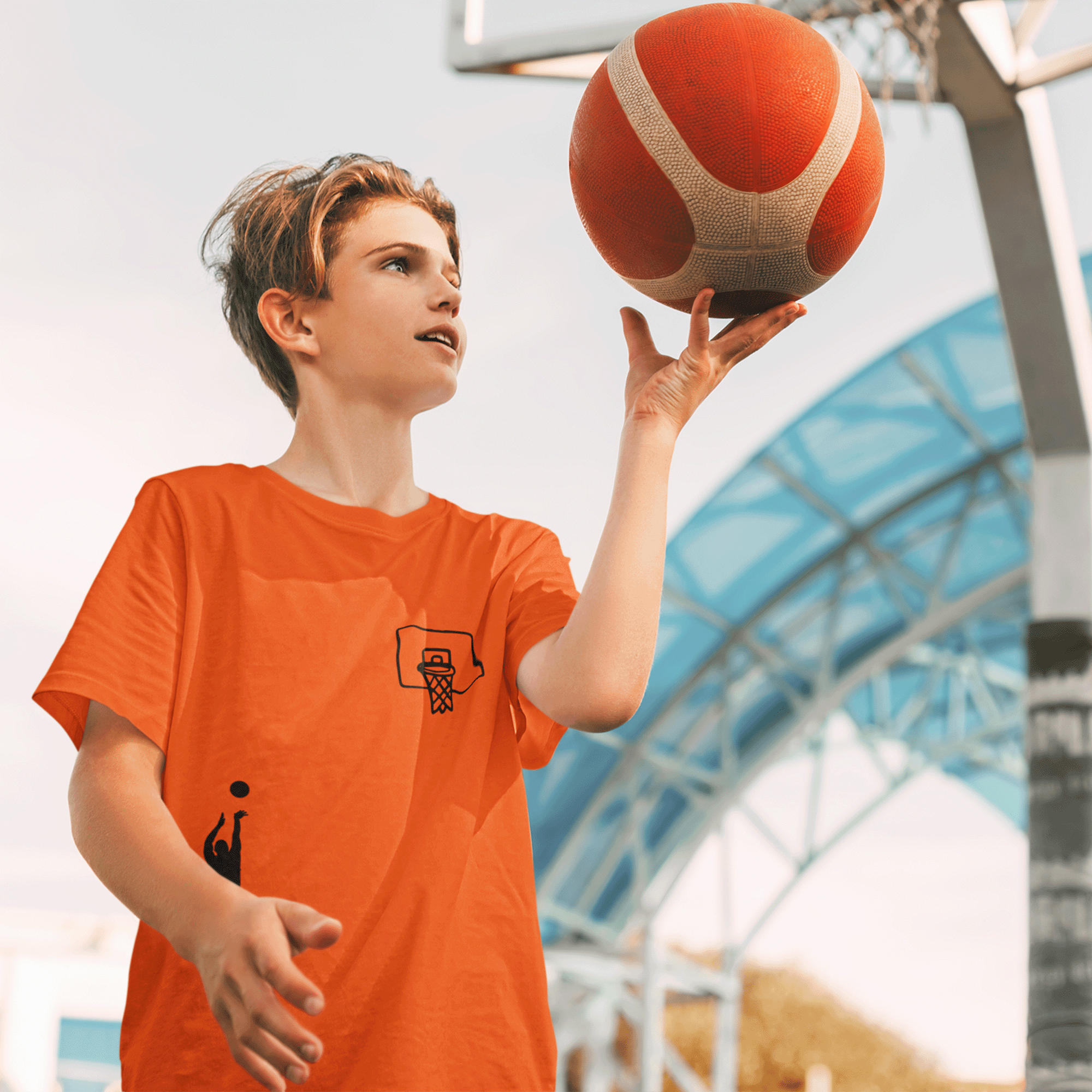 Basketball Minimalist Unisex Classic Cotton Sports Tee