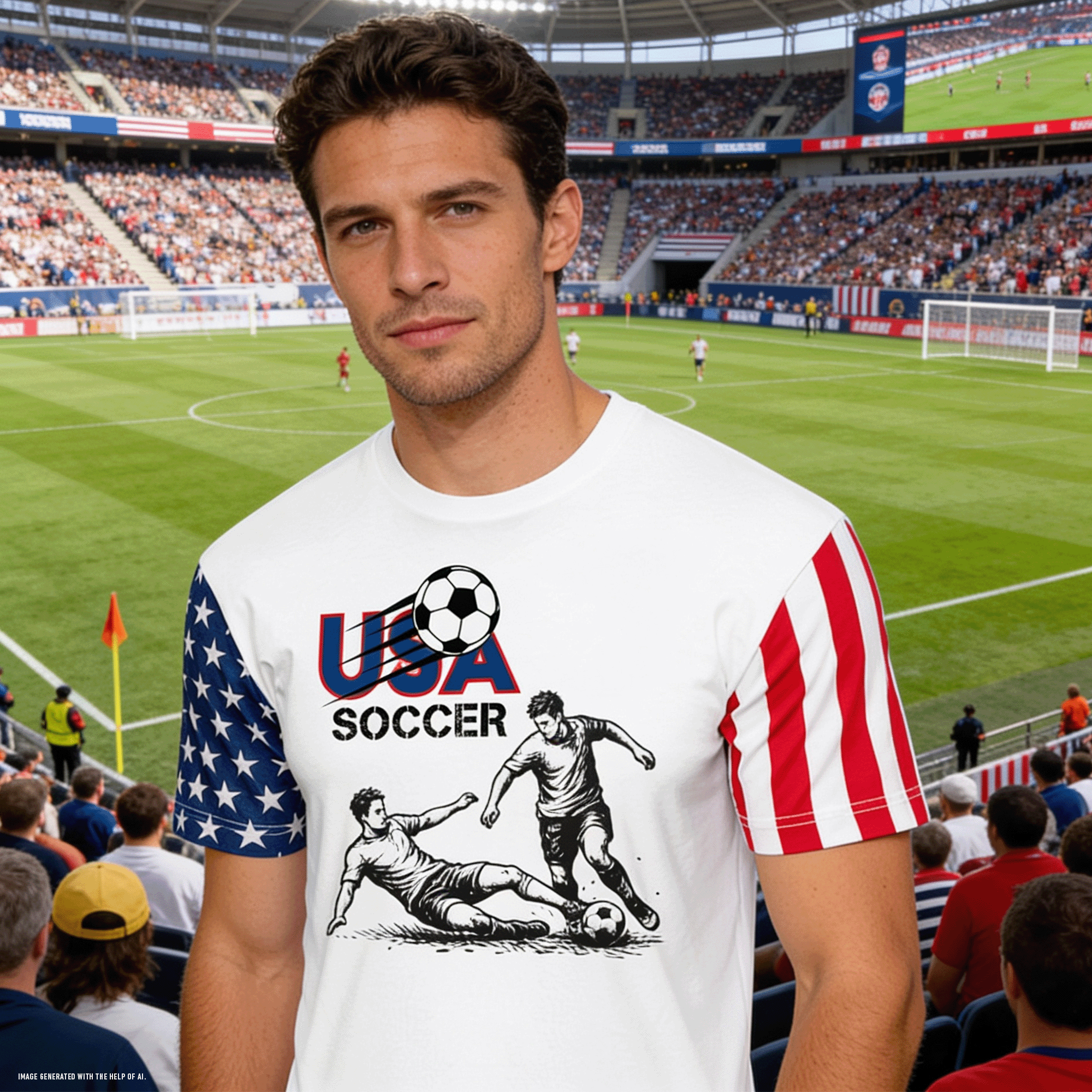 USA Soccer Players Unisex Stars & Stripes T-Shirt