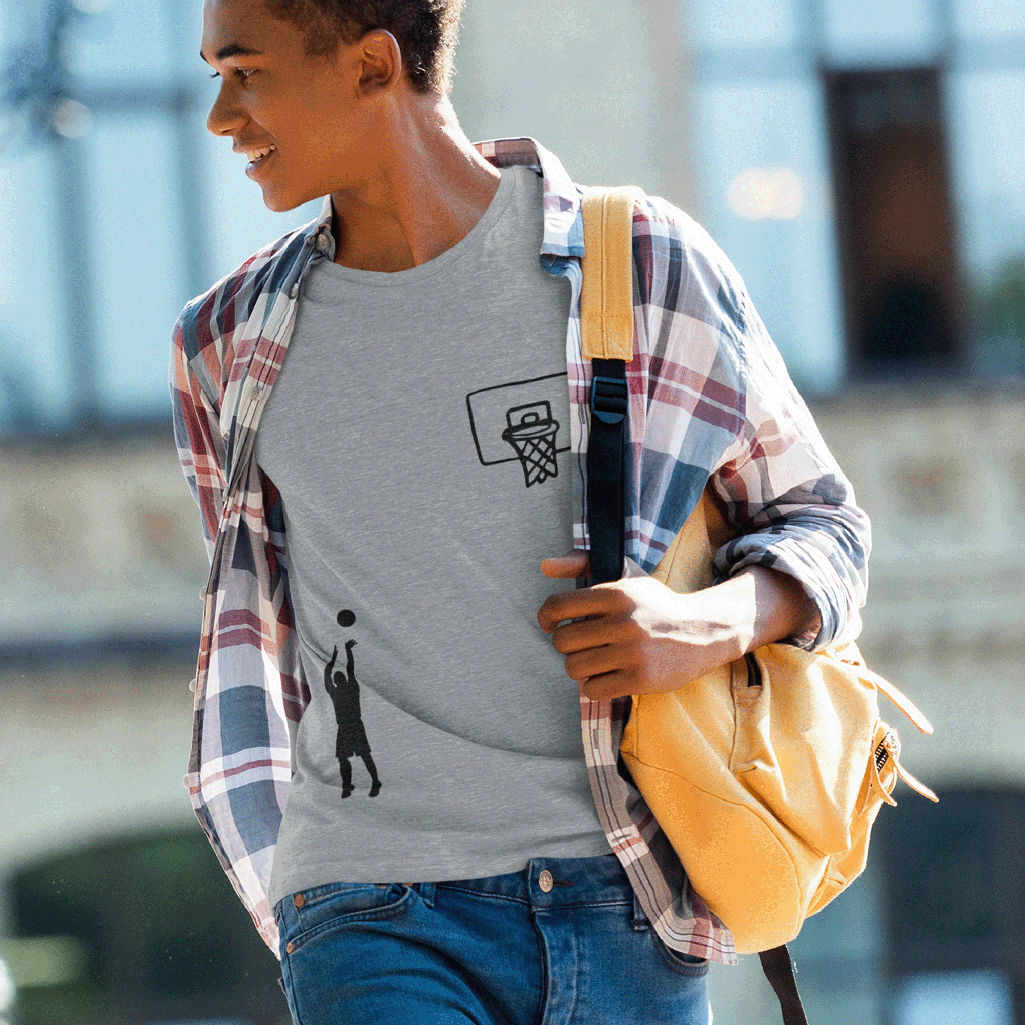 Basketball Minimalist Unisex Classic Cotton Sports Tee