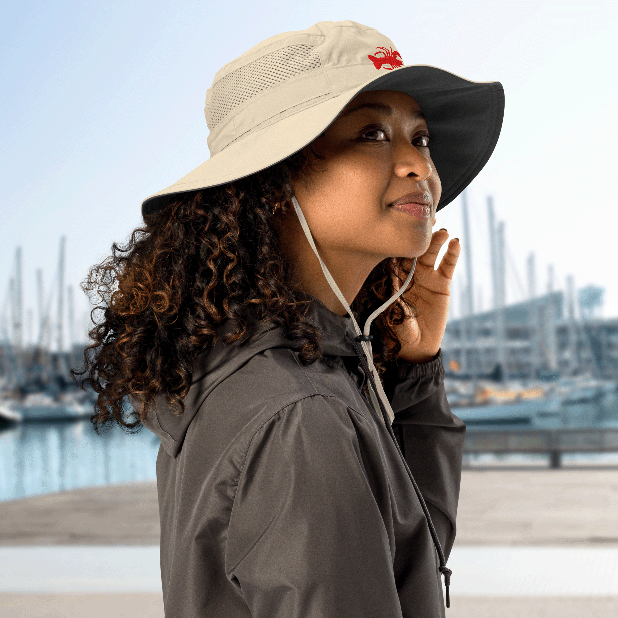 Embroidered Lobster Columbia Bora Bora Booney Hat