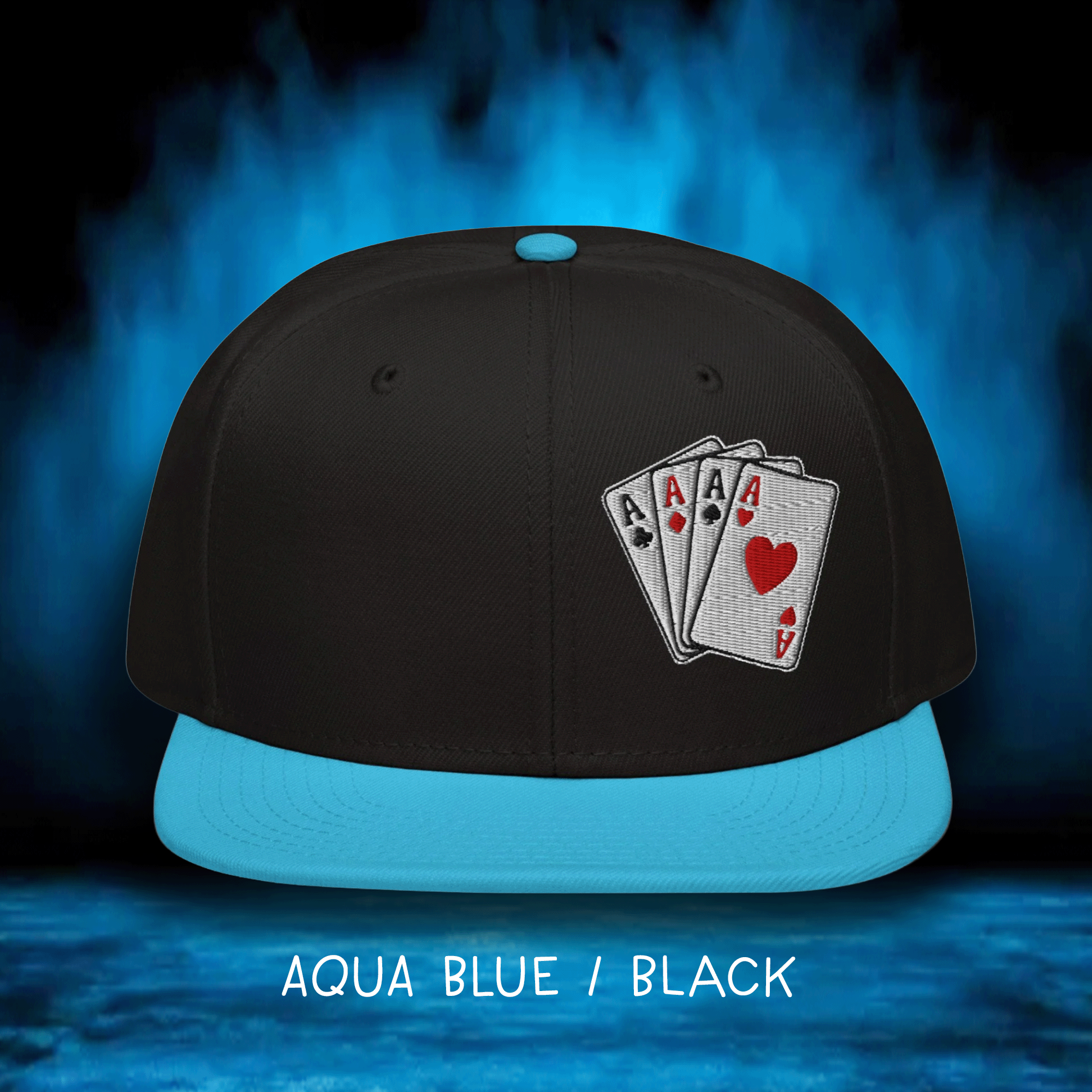 Embroidered Ace Cards Snapback Cap