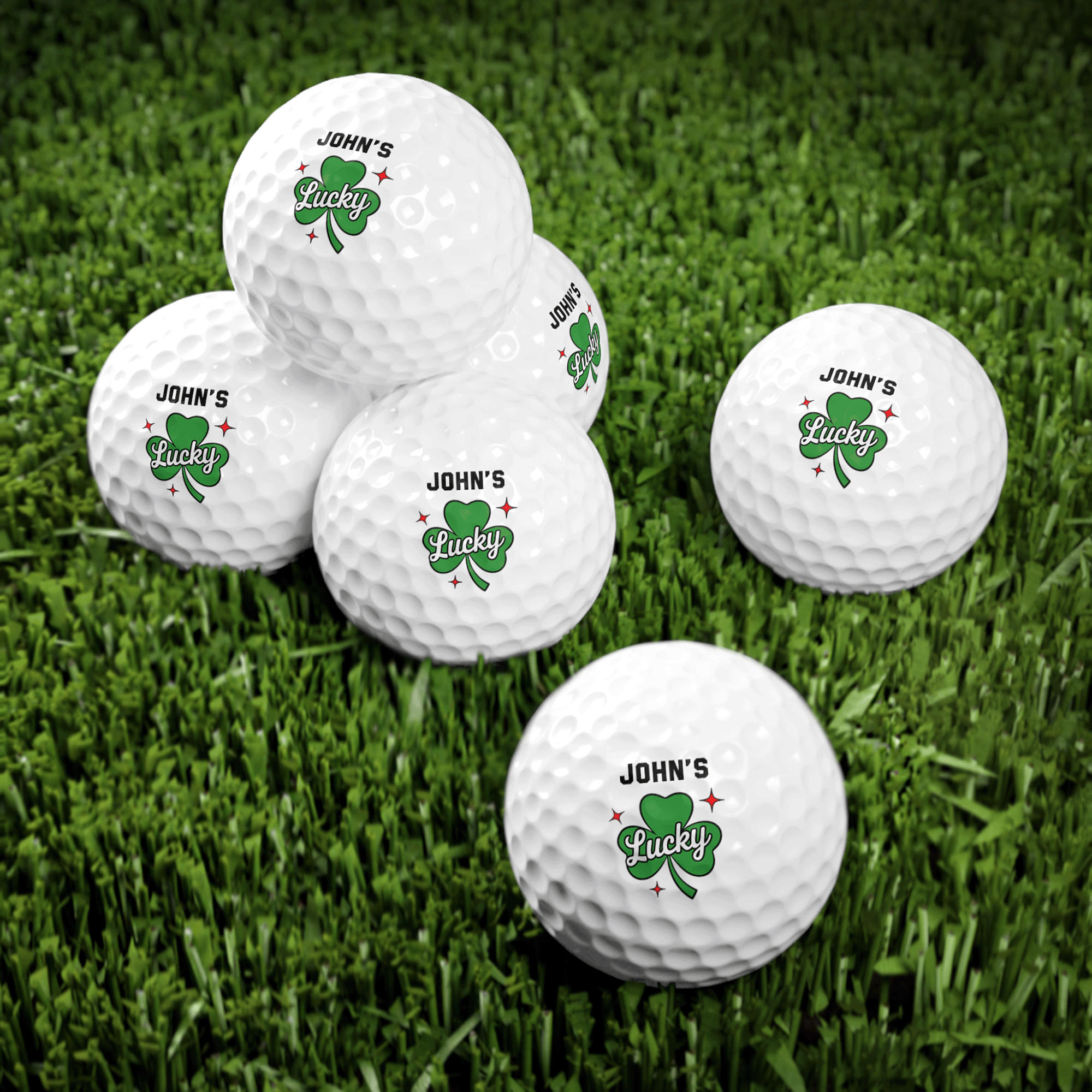 PERSONALIZED LUCKY Shamrock Golf Balls